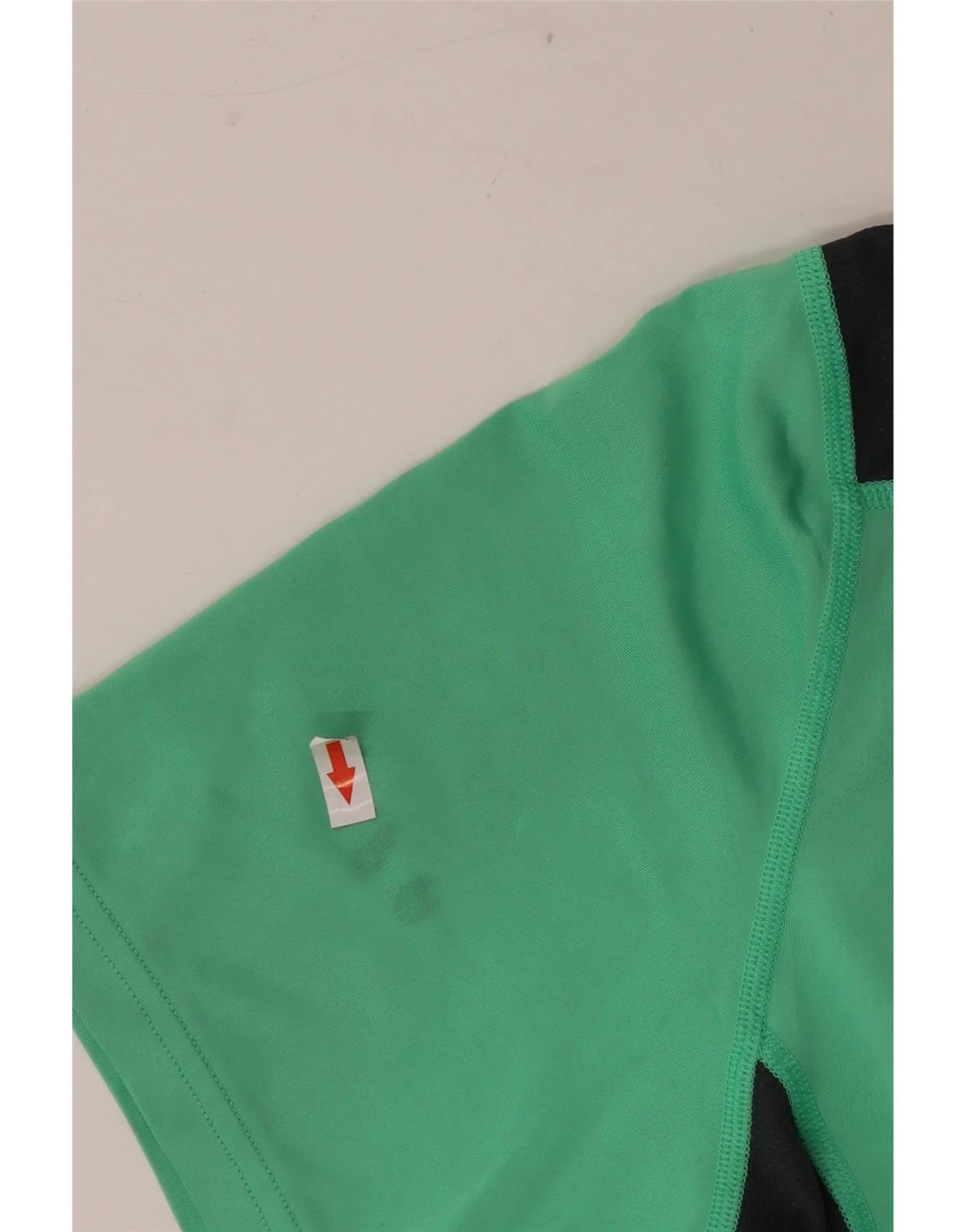 Under Armour Mens Heat Gear T-Shirt Top Medium Green Colourblock Polyester - Image 3