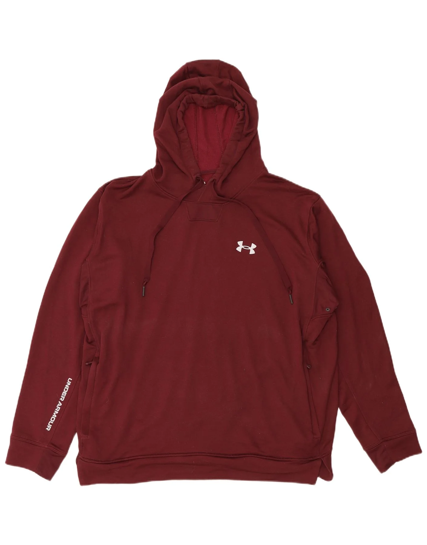 Under Armour Mens Hoodie Jumper 2XL Burgundy Polyester