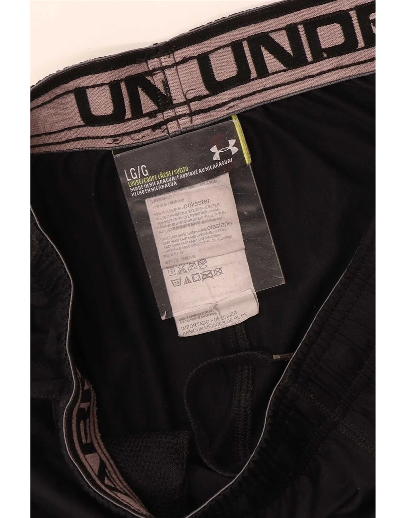 Under Armour Mens Sport Shorts Large Black Polyester - Image 3