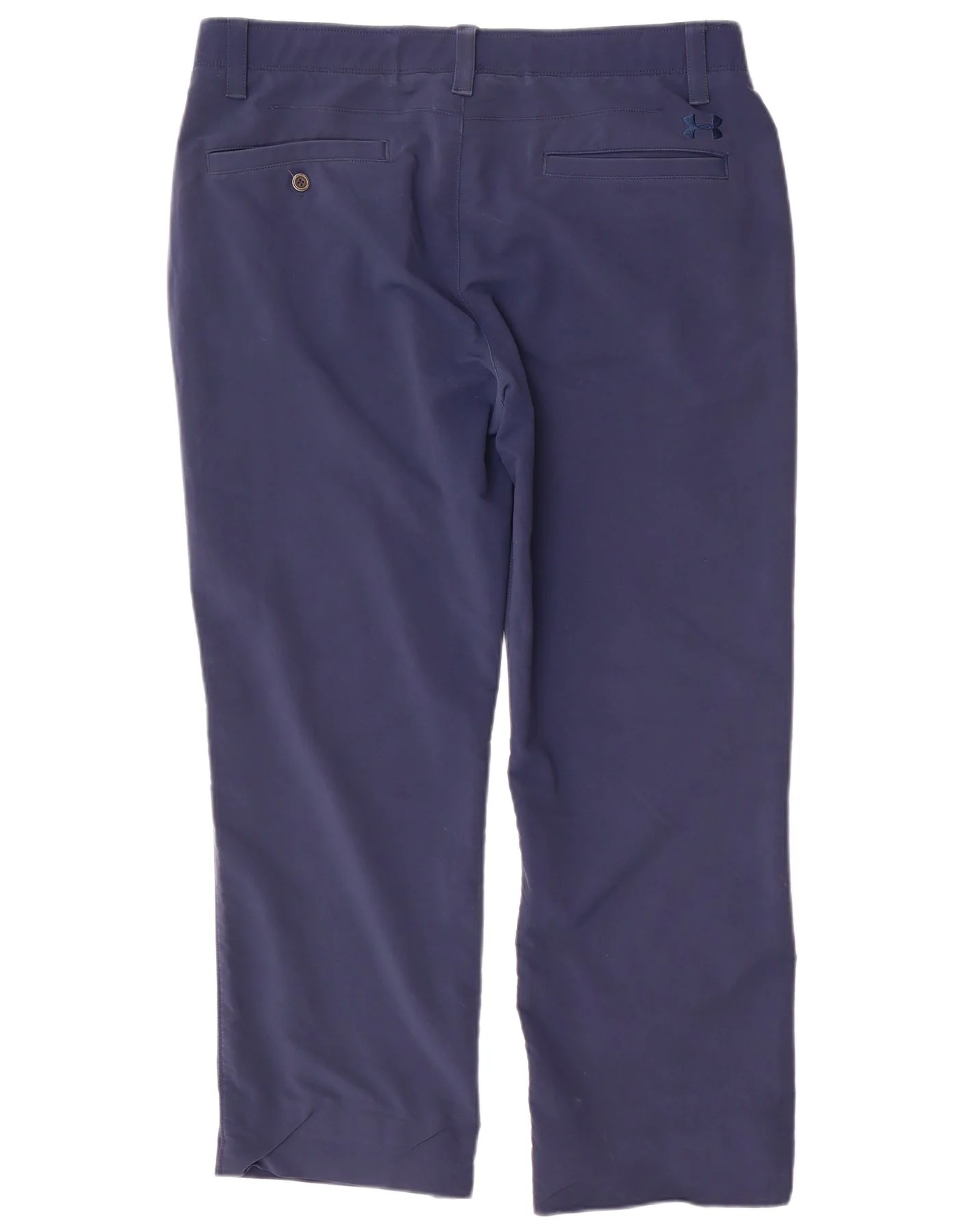 Under Armour Mens Straight Chino Trousers W36 L30 Navy Blue Nylon - Image 2