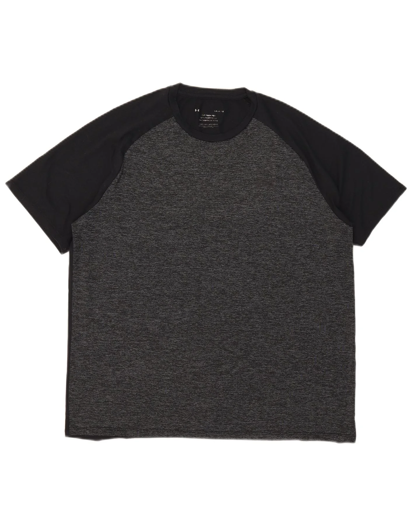 Under Armour Mens T-Shirt Top Large Black Flecked