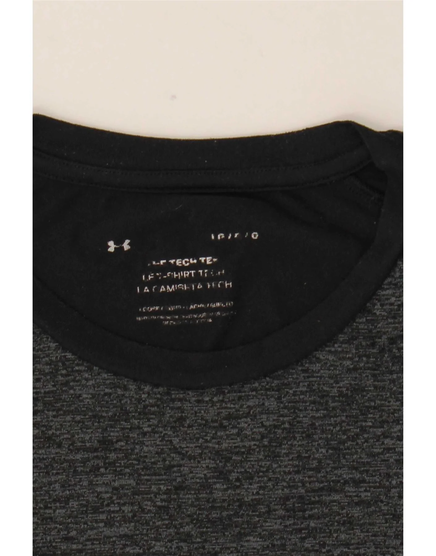 Under Armour Mens T-Shirt Top Large Black Flecked - Image 3