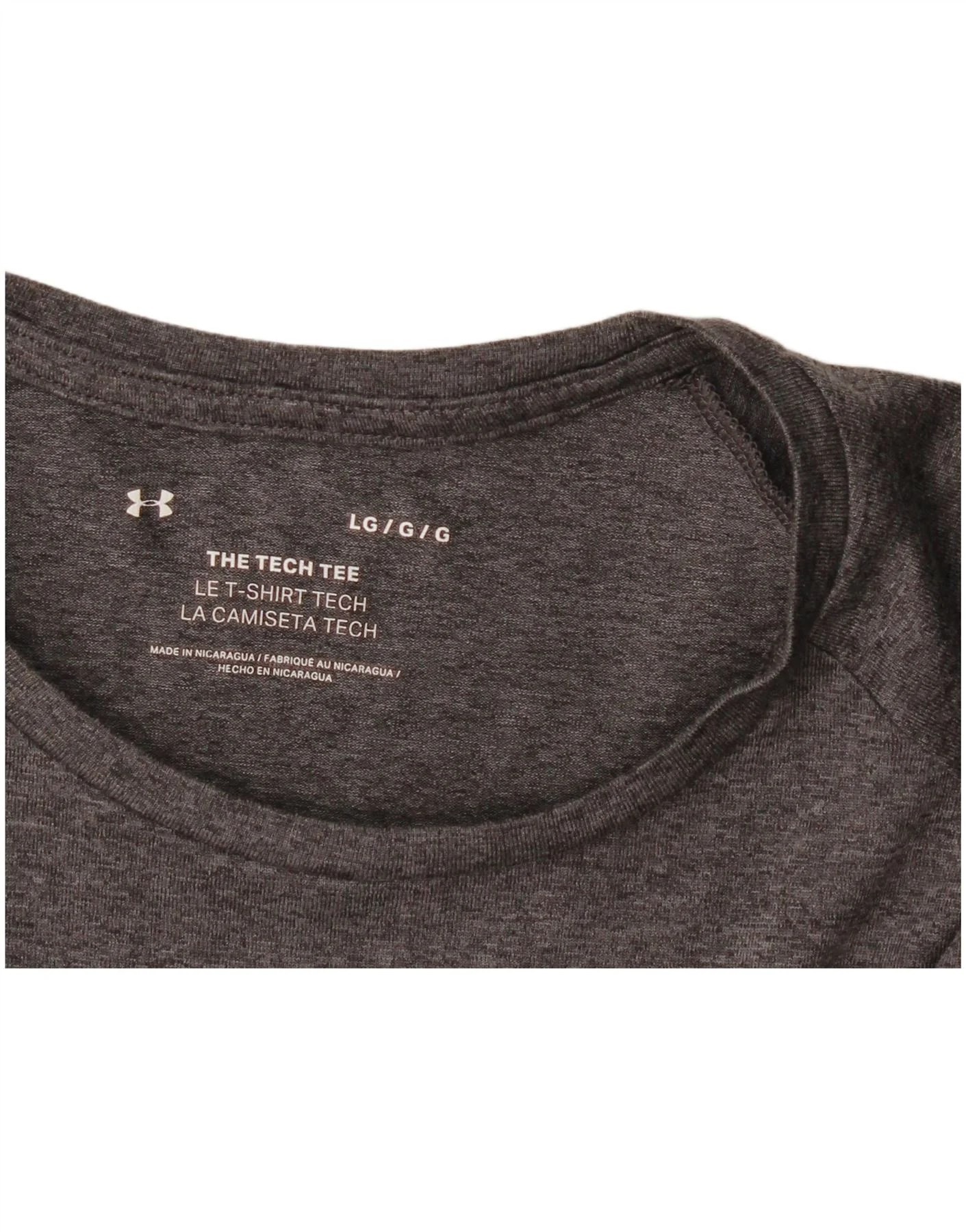 Under Armour Mens T-Shirt Top Large Grey Flecked - Image 3