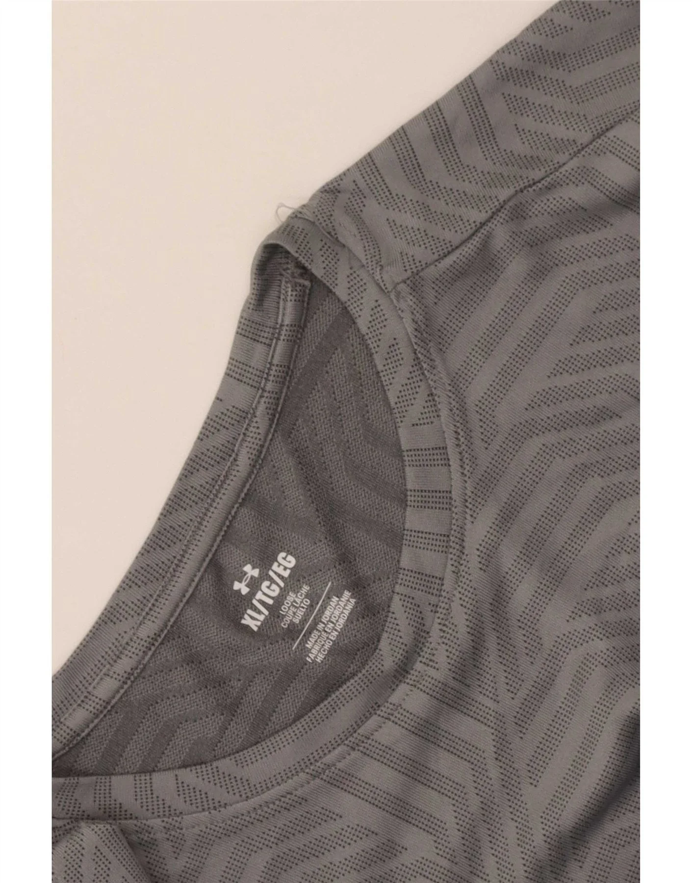 Under Armour Mens T-Shirt Top XL Grey Geometric - Image 3