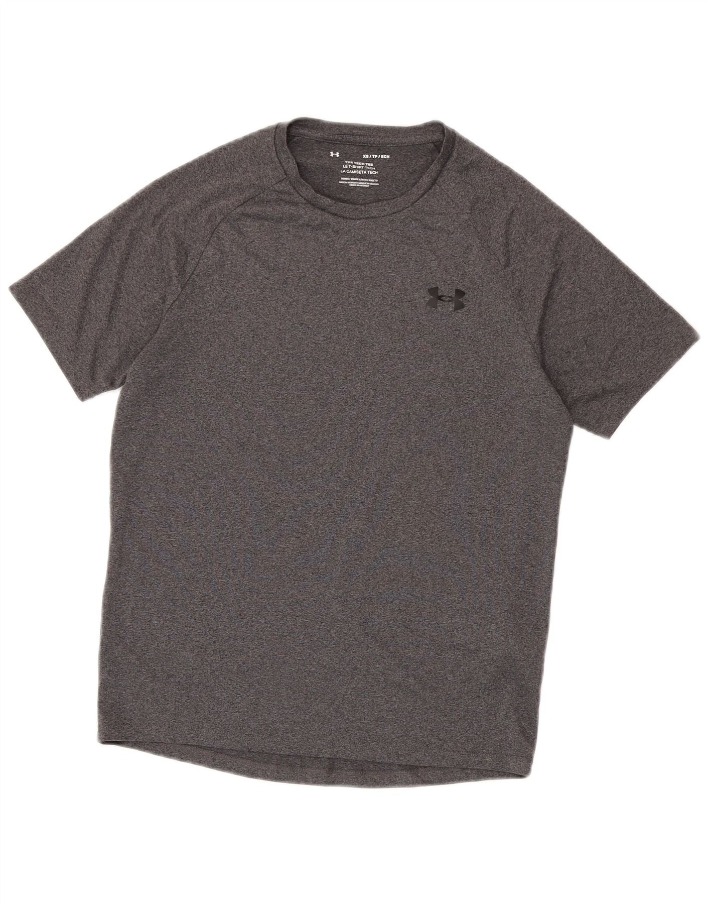 Under Armour Mens T-Shirt Top XS Grey Polyester