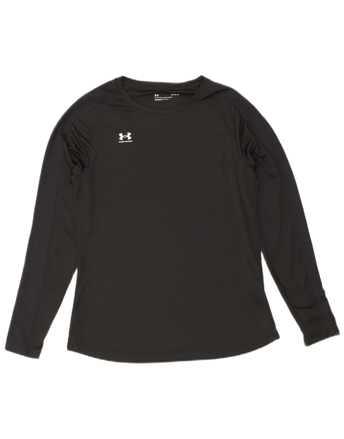 Under Armour Mens Top Long Sleeve Large Black Polyester