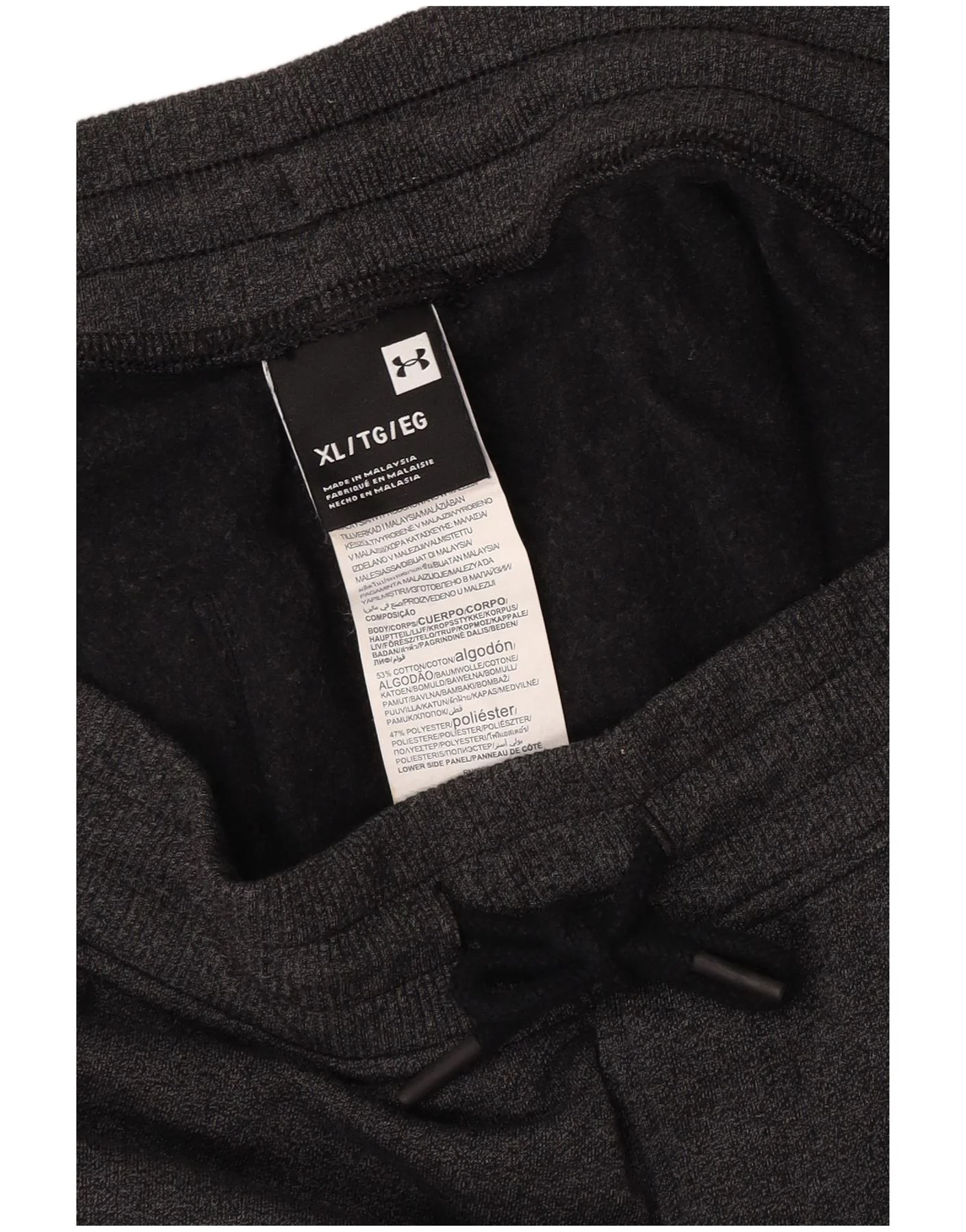Under Armour Mens Tracksuit Trousers Joggers XL Grey Cotton - Image 3