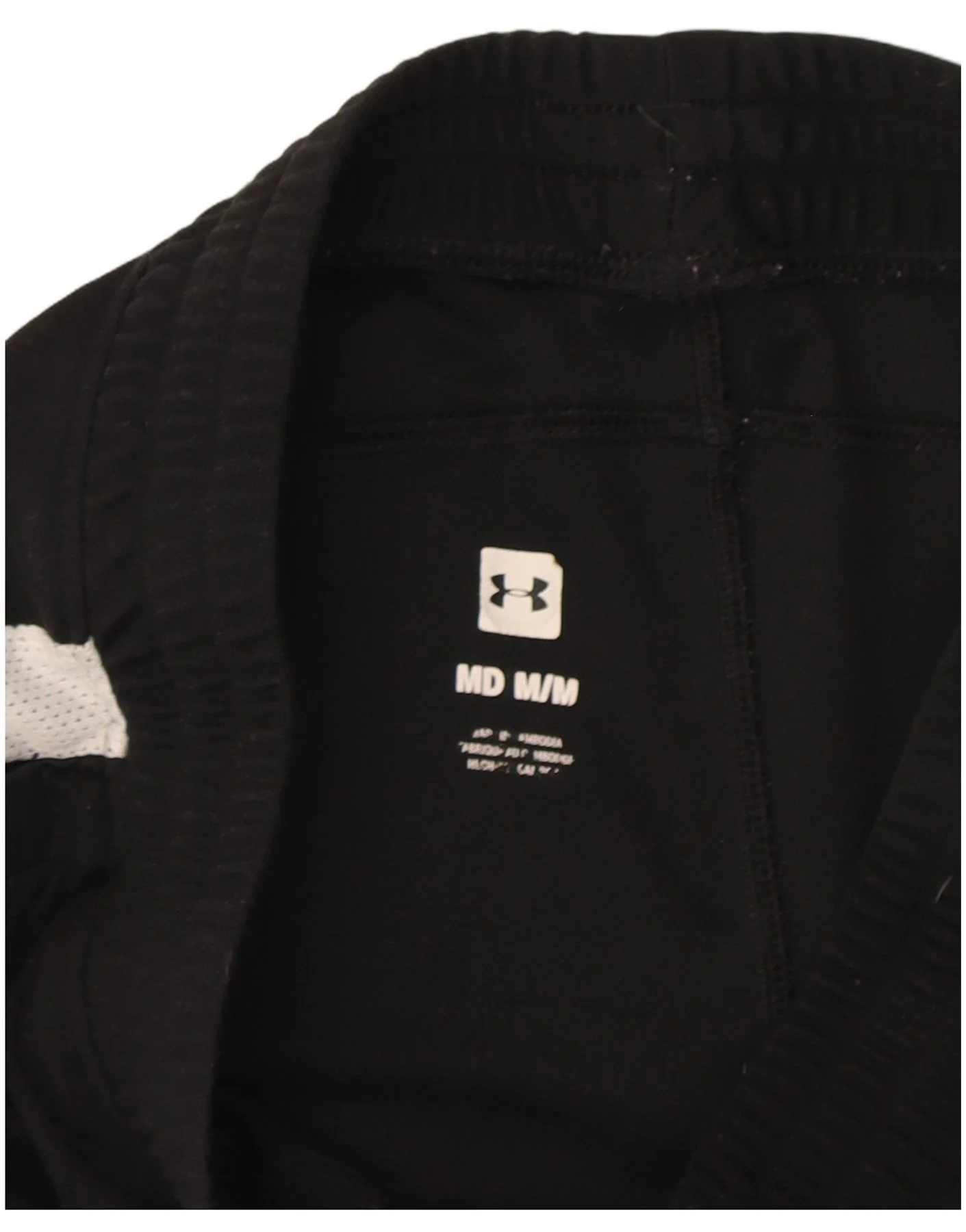Under Armour Mens Tracksuit Trousers Medium Black Colourblock Polyester - Image 3