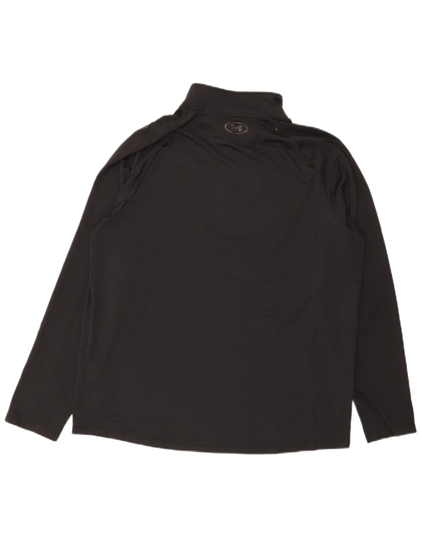 Under Armour Mens Zip Neck Loose Fit Top Long Sleeve XL Black Polyester - Image 2