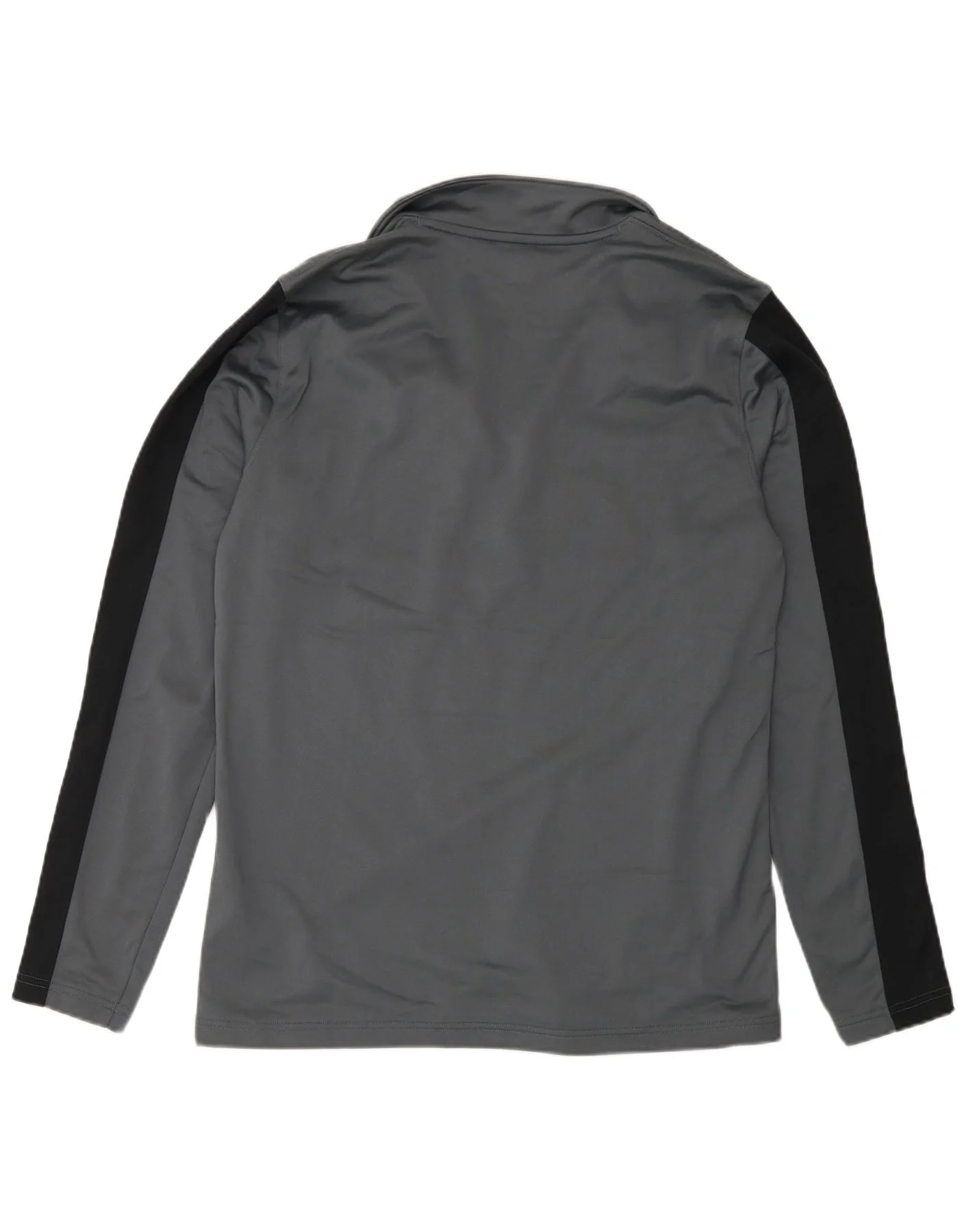 Under Armour Mens Zip Neck Pullover Tracksuit Top Large Grey Colourblock - Image 2