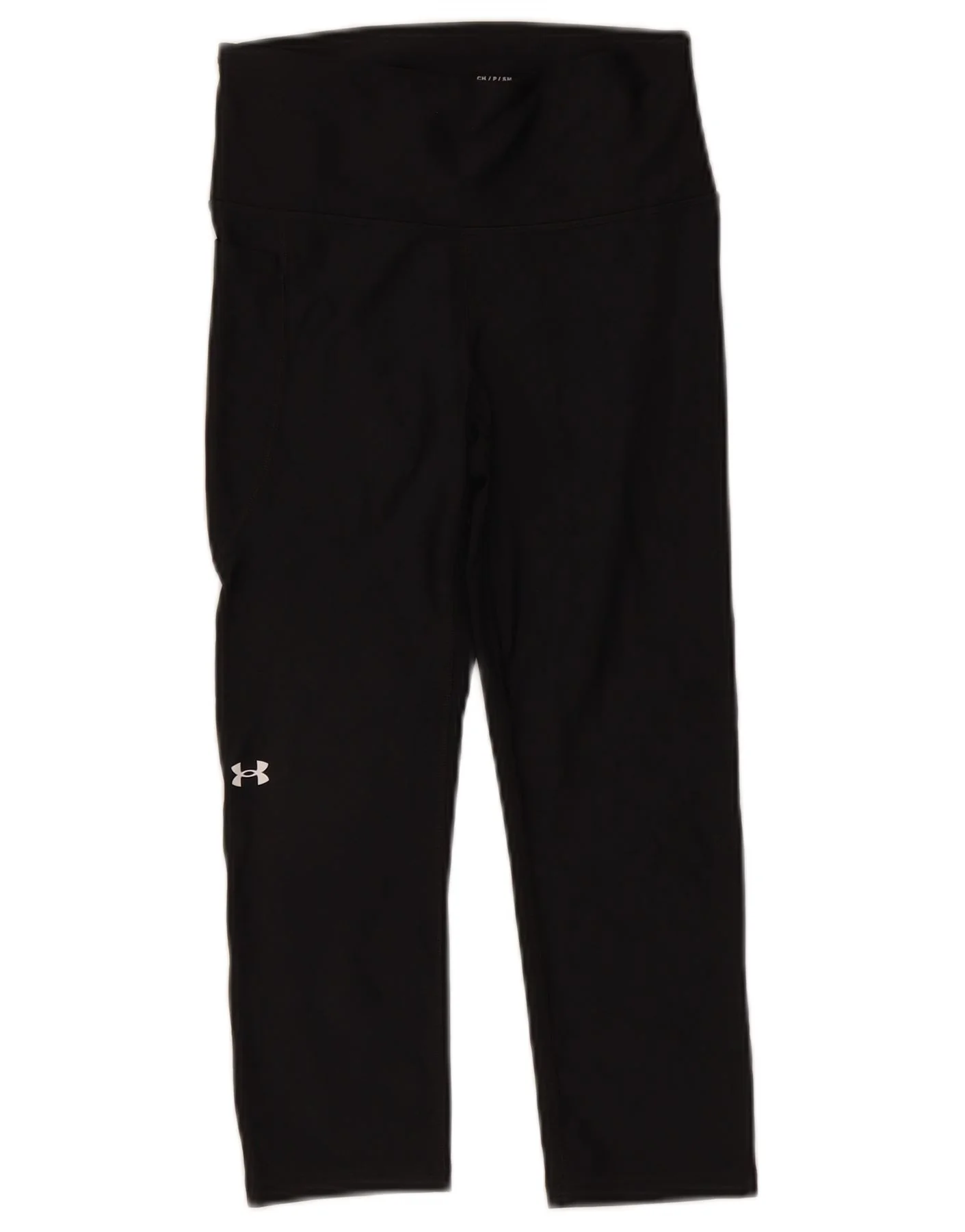 Under Armour Womens Capri Leggings UK 8 Small Black Polyester