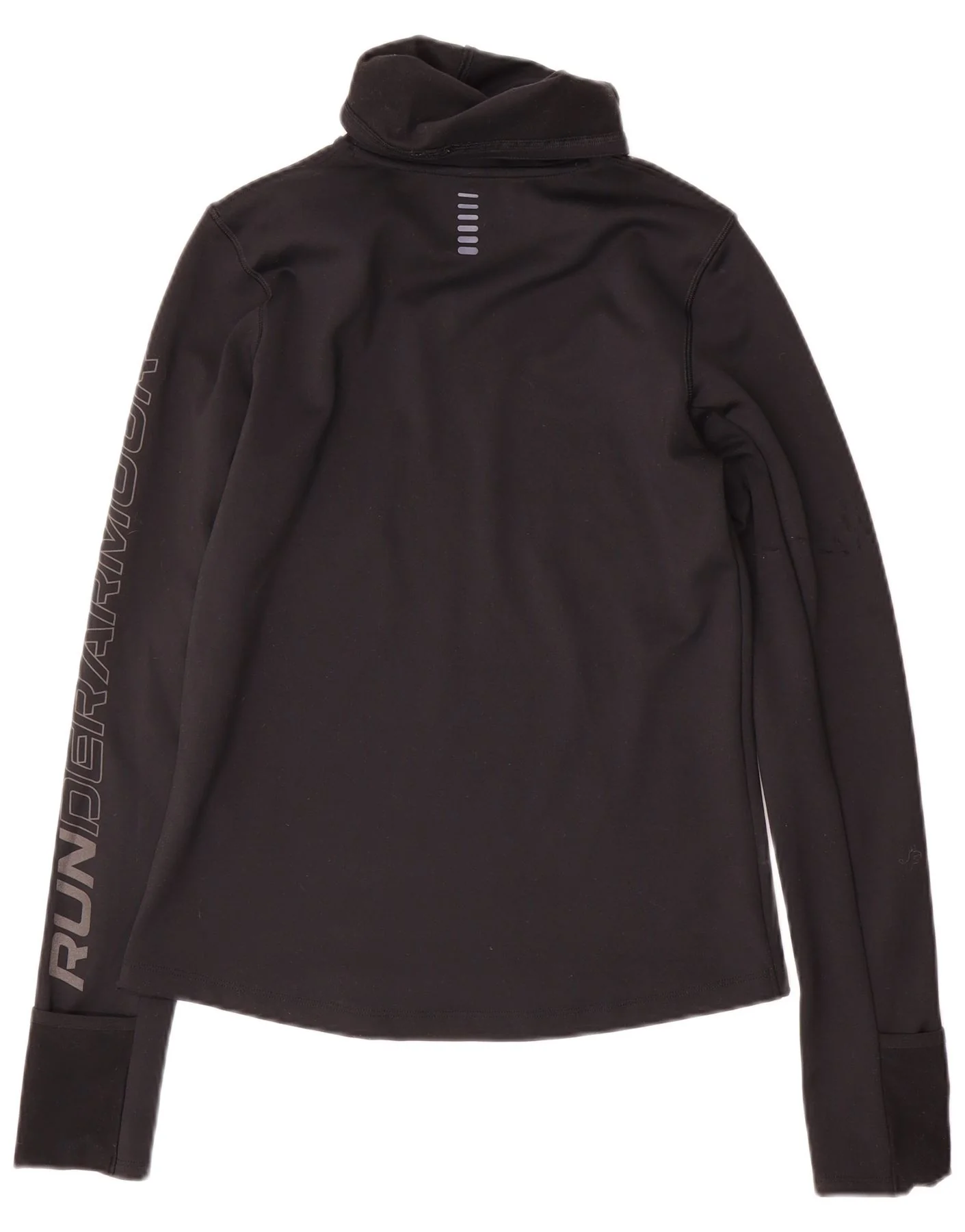 Under Armour Womens Cold Gear Graphic Top Long Sleeve UK 10 Small Black - Image 2