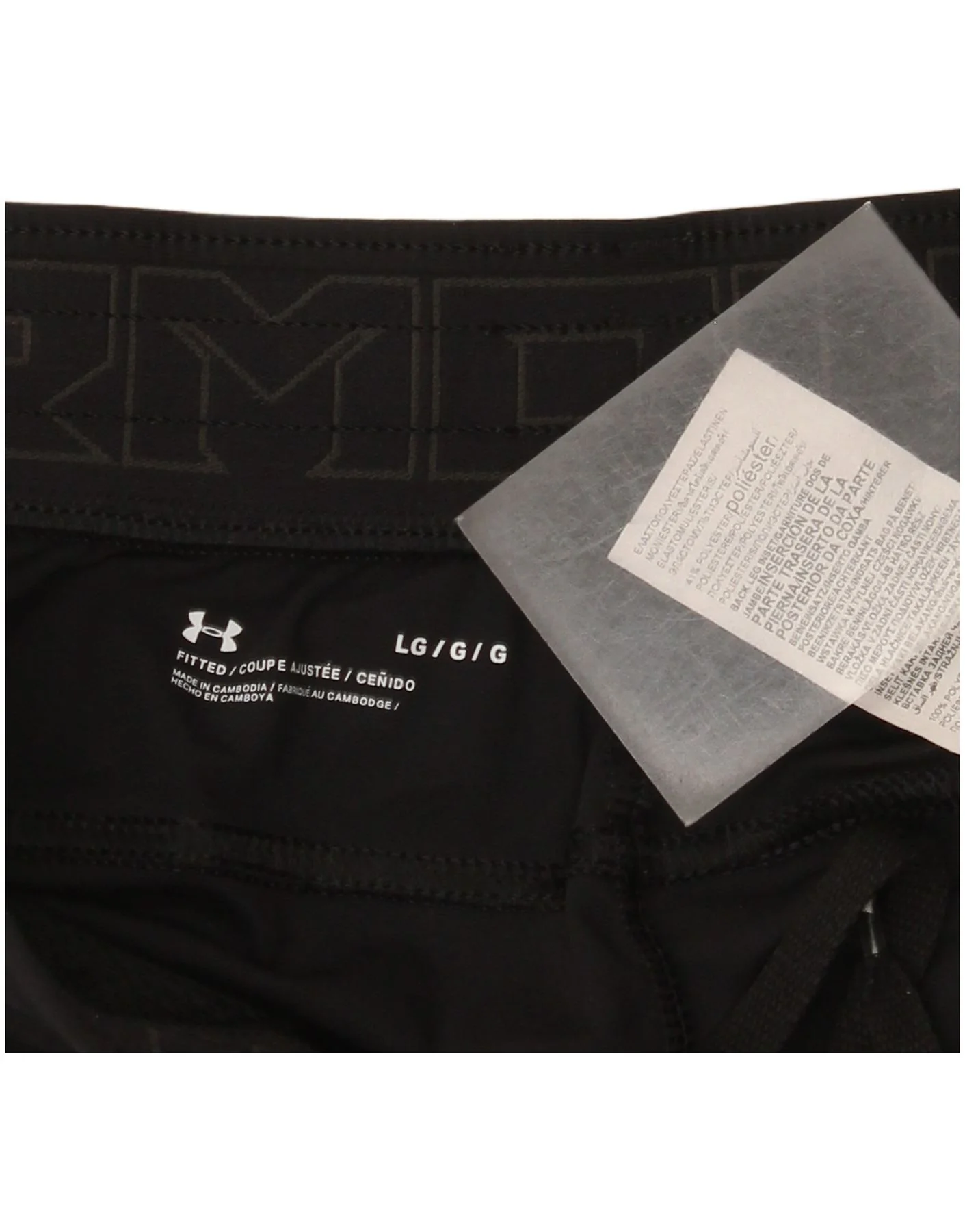 Under Armour Womens Fitted Tracksuit Trousers UK 14 Large Black Polyester - Image 3