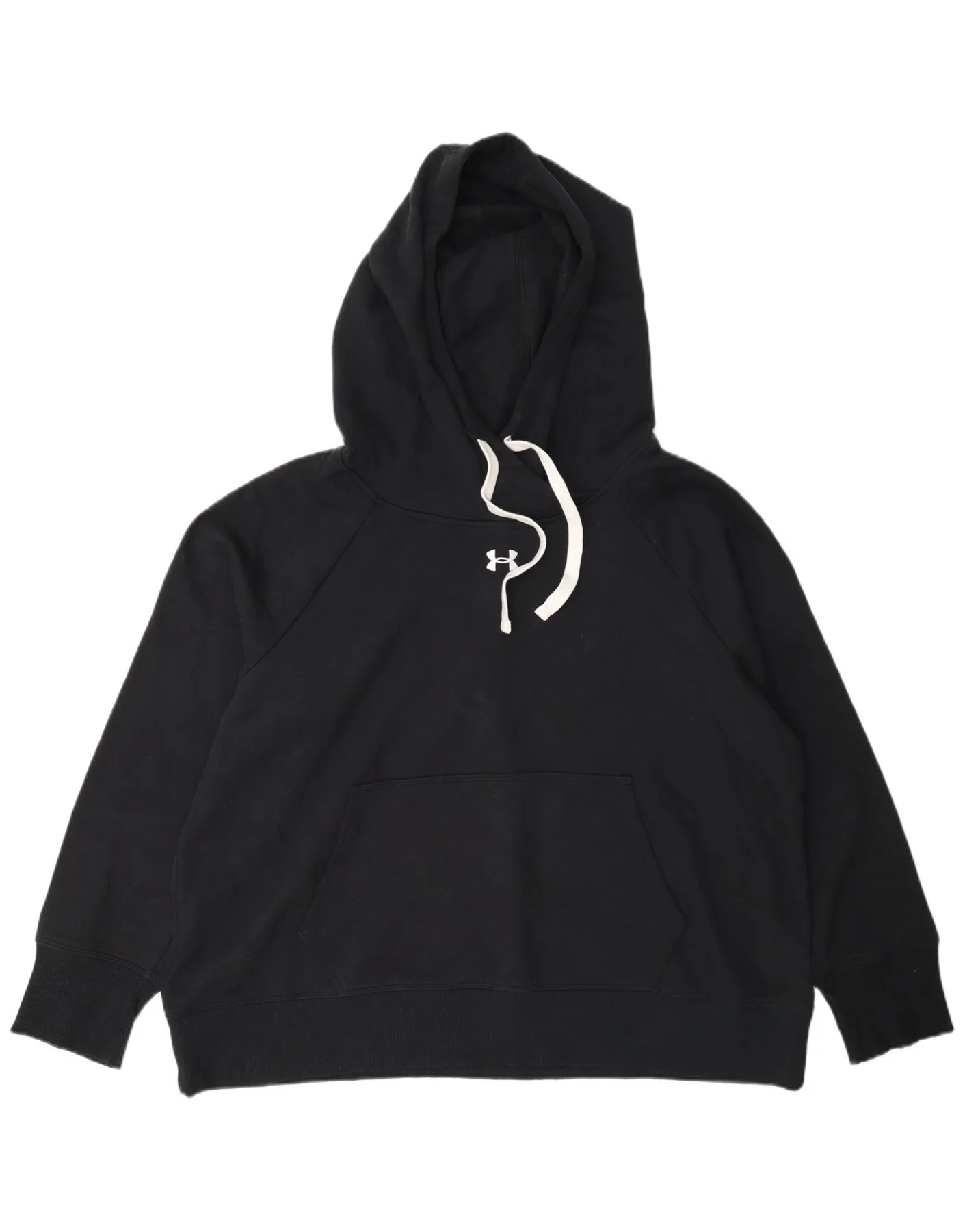 Under Armour Womens Graphic Hoodie Jumper IT 48/50 XL Black Cotton