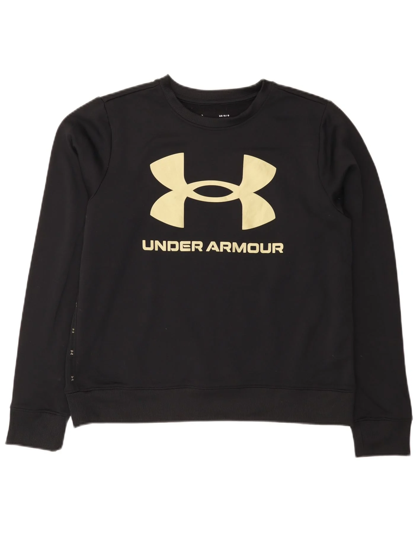 Under Armour Womens Graphic Sweatshirt Jumper UK 16 Large Black