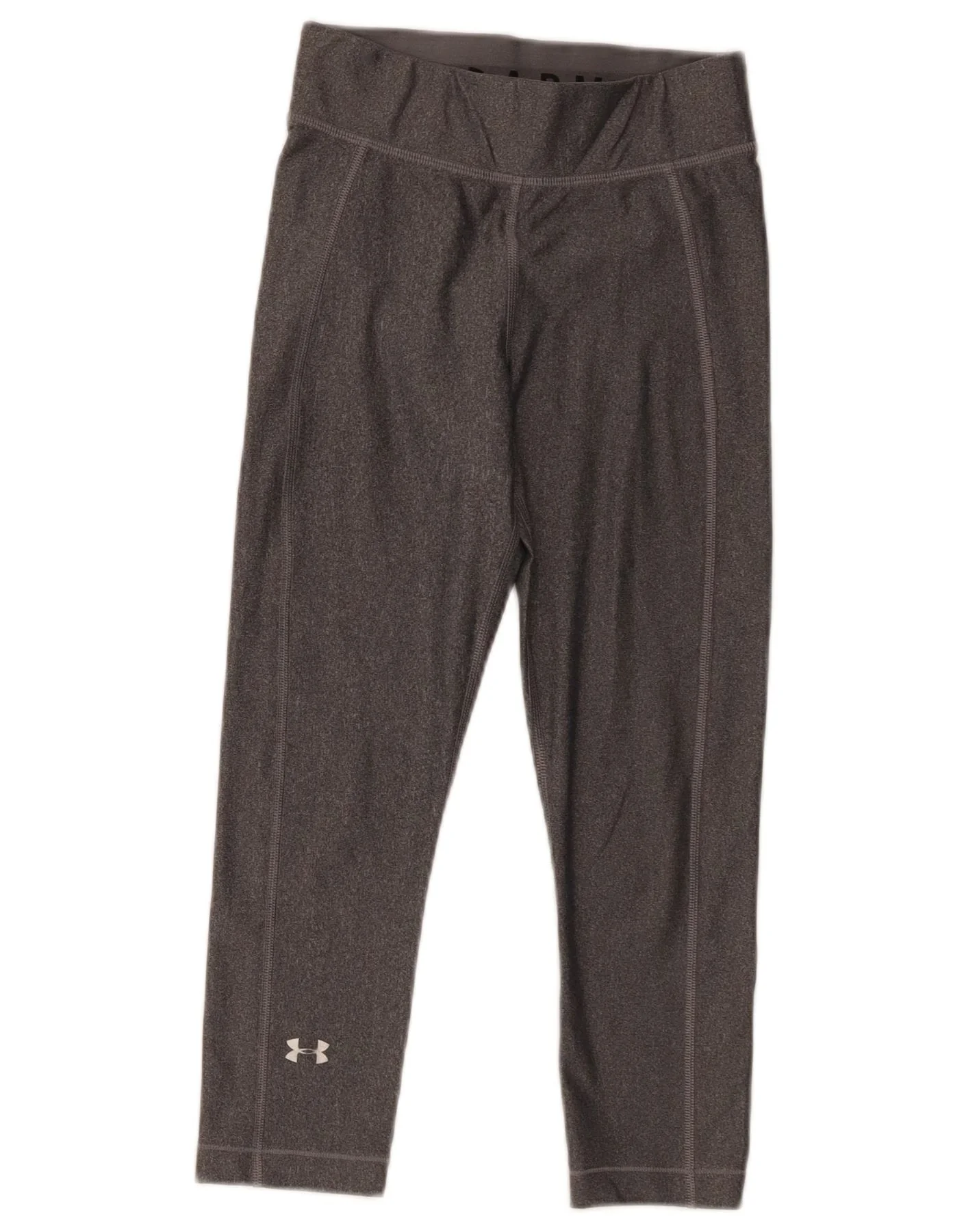 Under Armour Womens Heat Gear Capri Leggings UK 4 XS Grey Polyester
