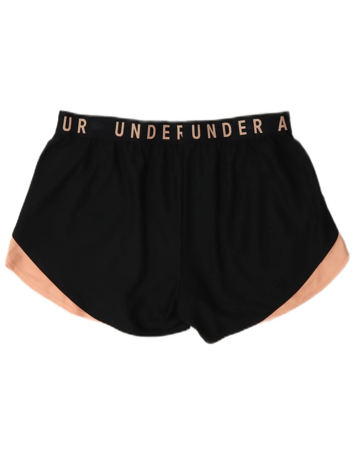 Under Armour Womens Heat Gear Graphic Sport Shorts UK 16 Large Black - Image 2