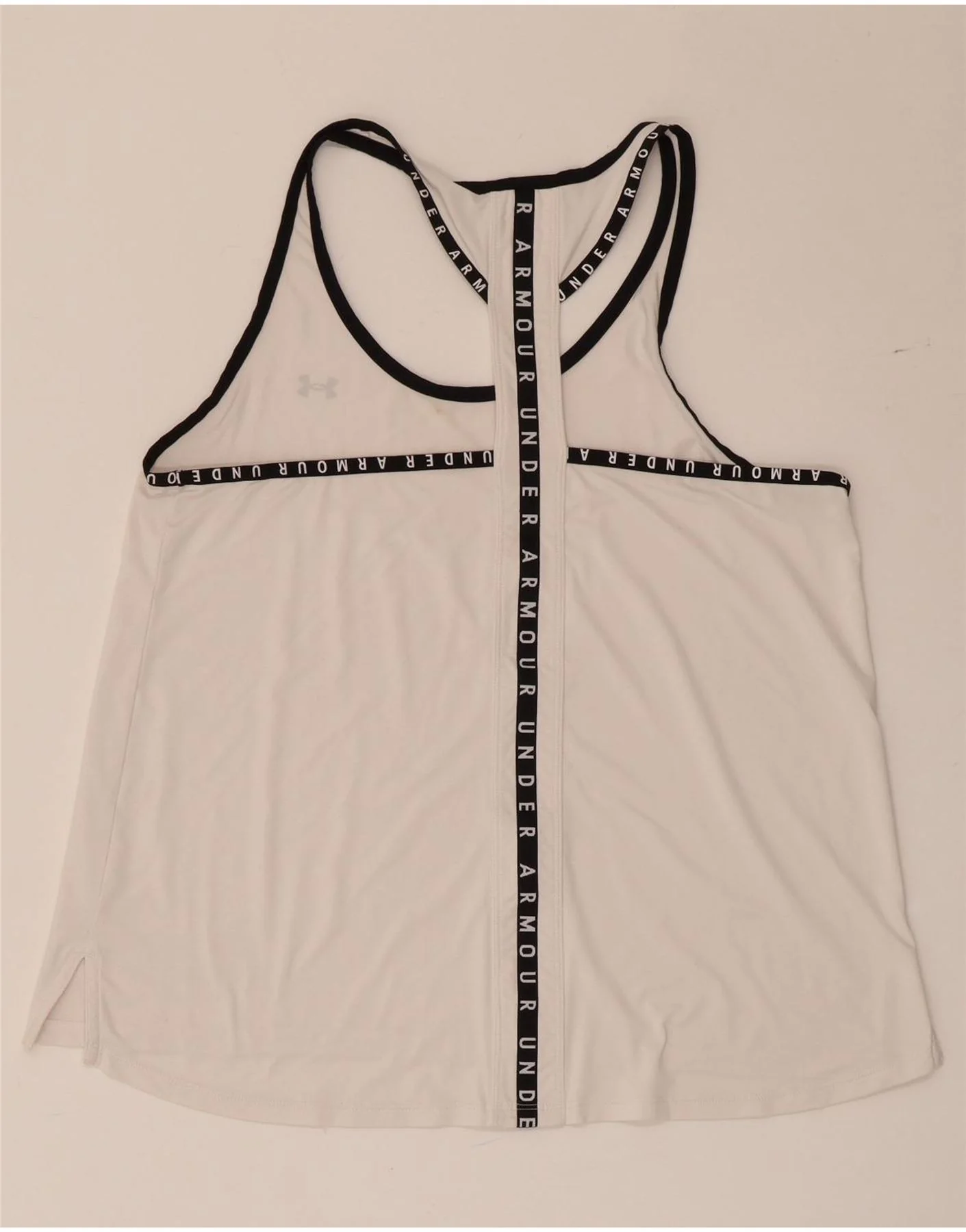 Under Armour Womens Heat Gear Graphic Vest Top UK 14 Large White - Image 2