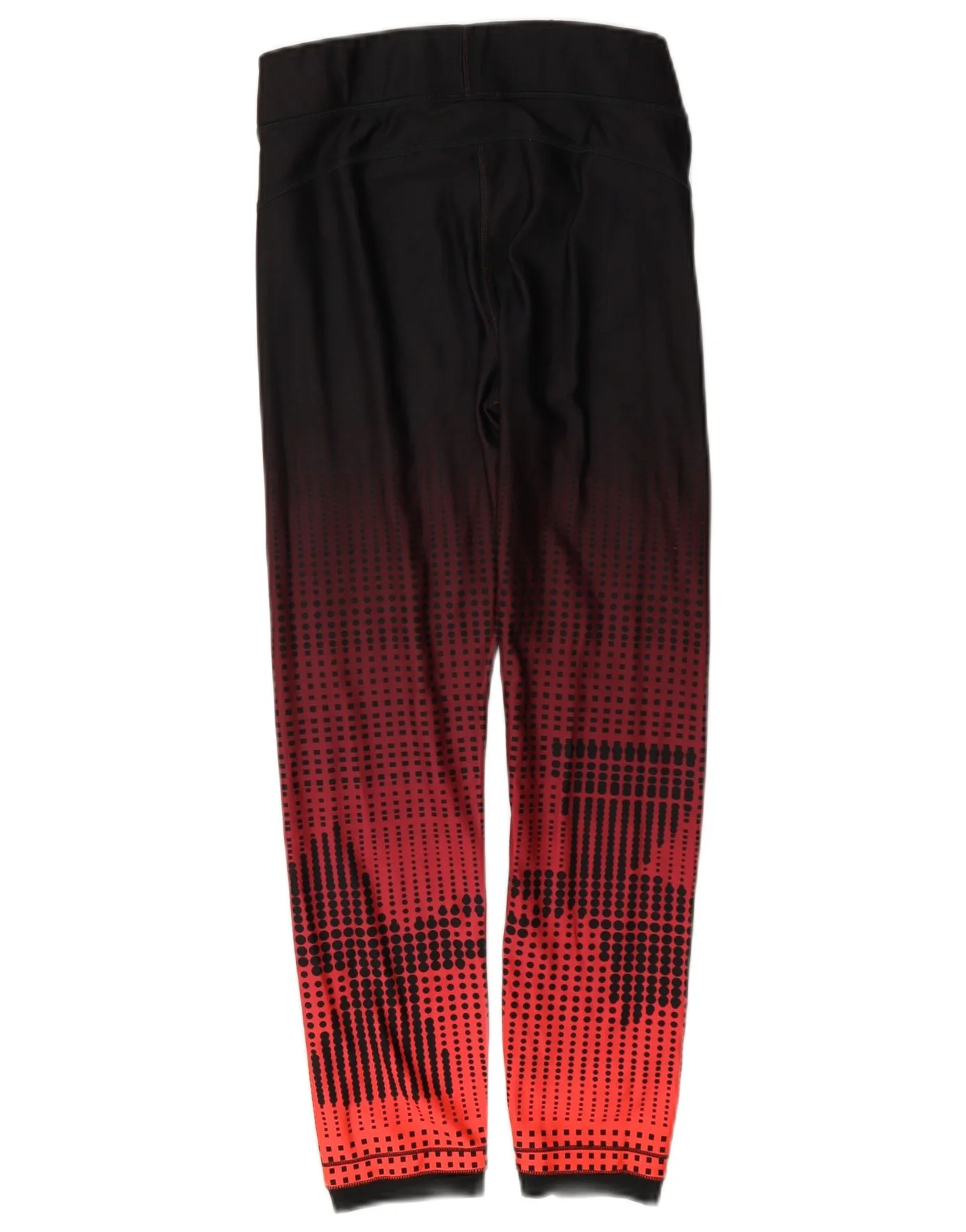 Under Armour Womens Heat Gear Leggings UK 10 Small Red Geometric Polyester - Image 2