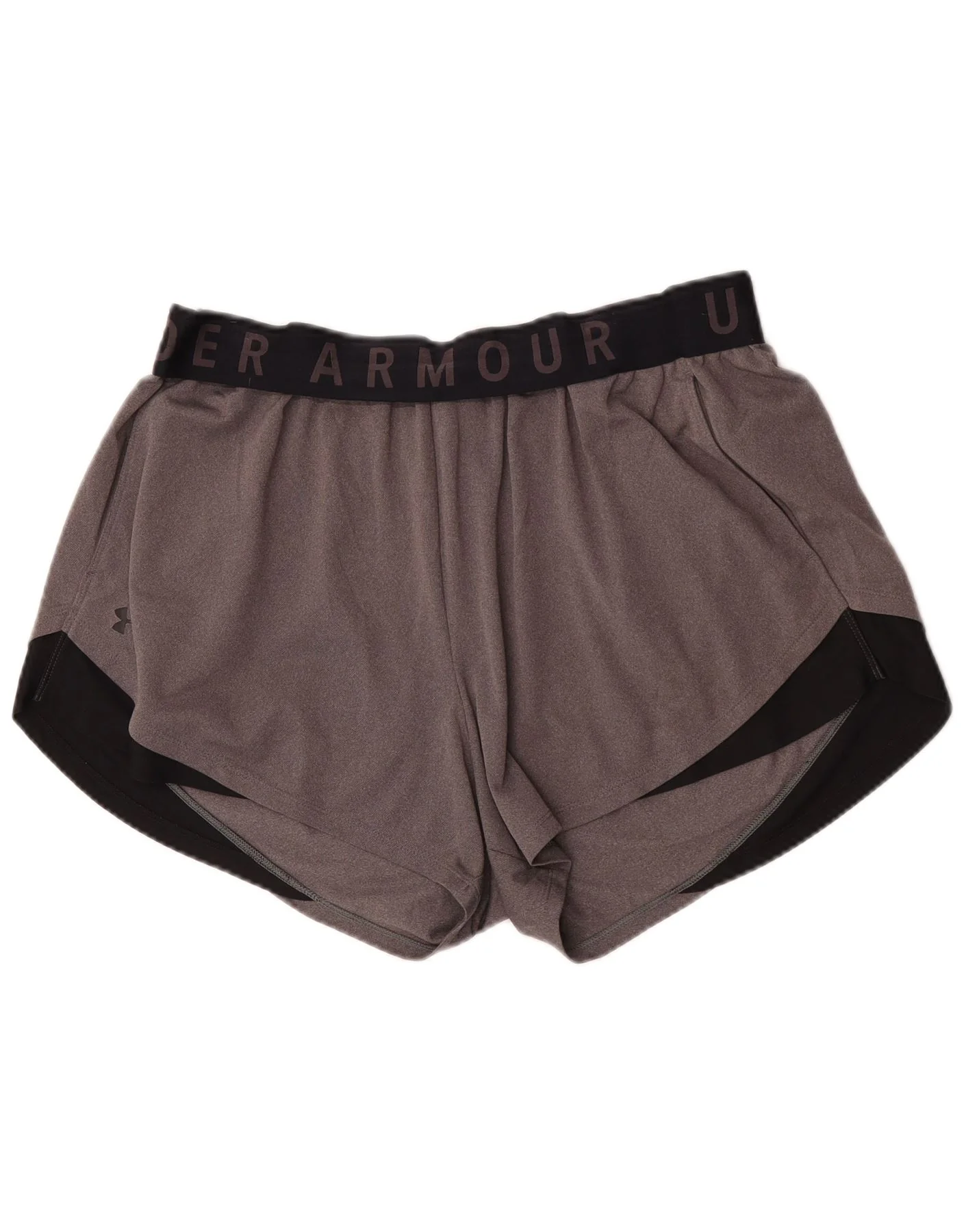 Under Armour Womens Heat Gear Sport Shorts UK 18 XL Grey Colourblock