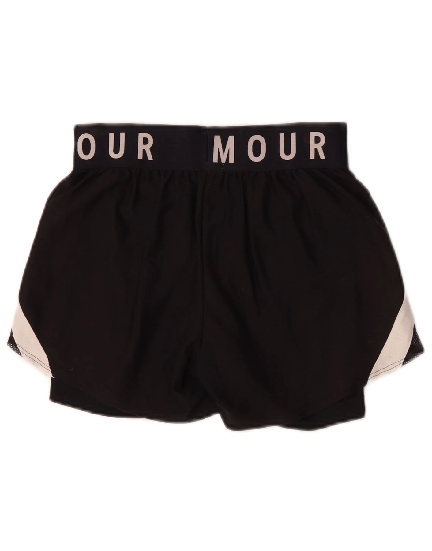 Under Armour Womens Heat Gear Sport Shorts UK 4 XS Black Colourblock - Image 2