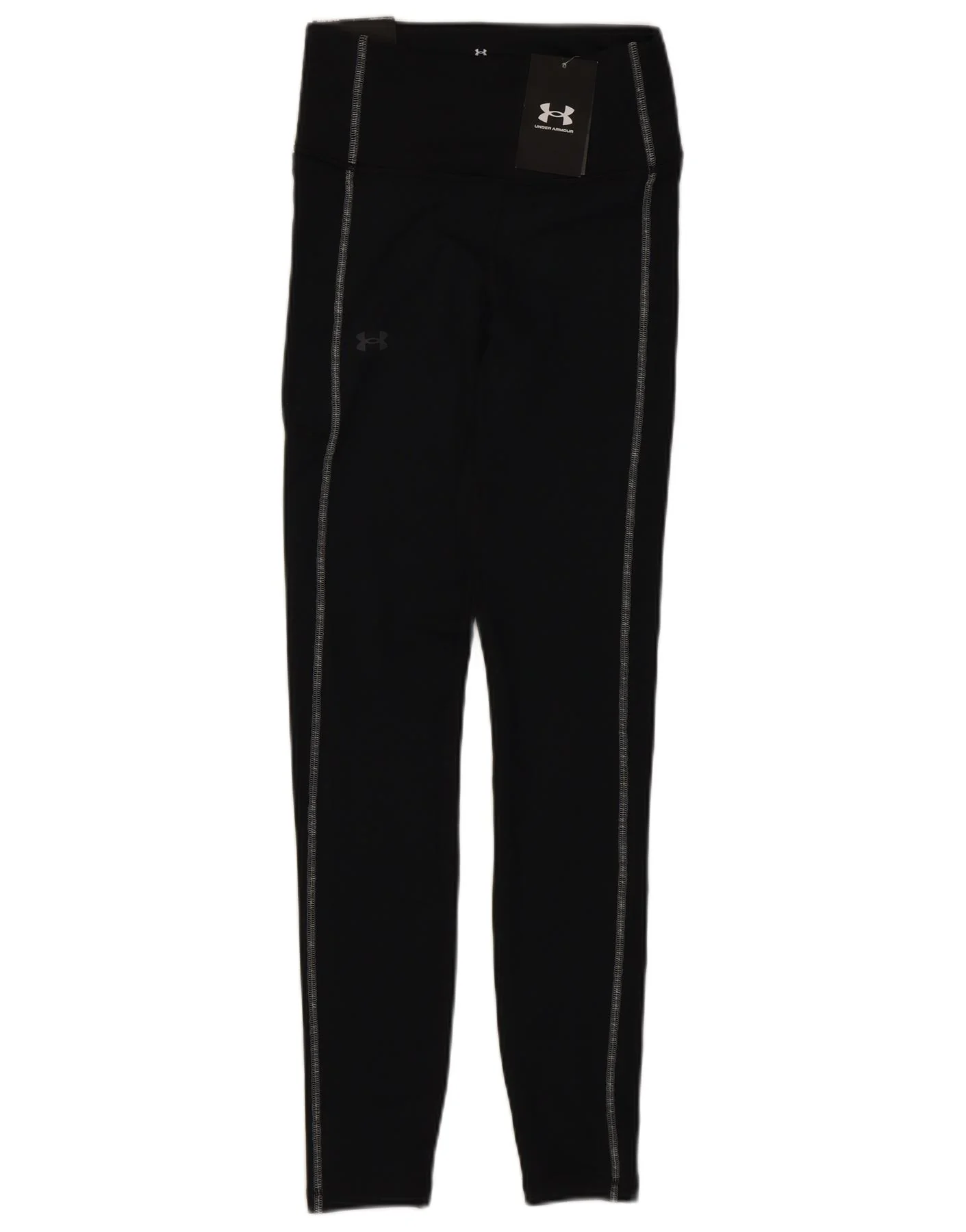 Under Armour Womens High Waist Leggings UK 4 XS Black Polyester