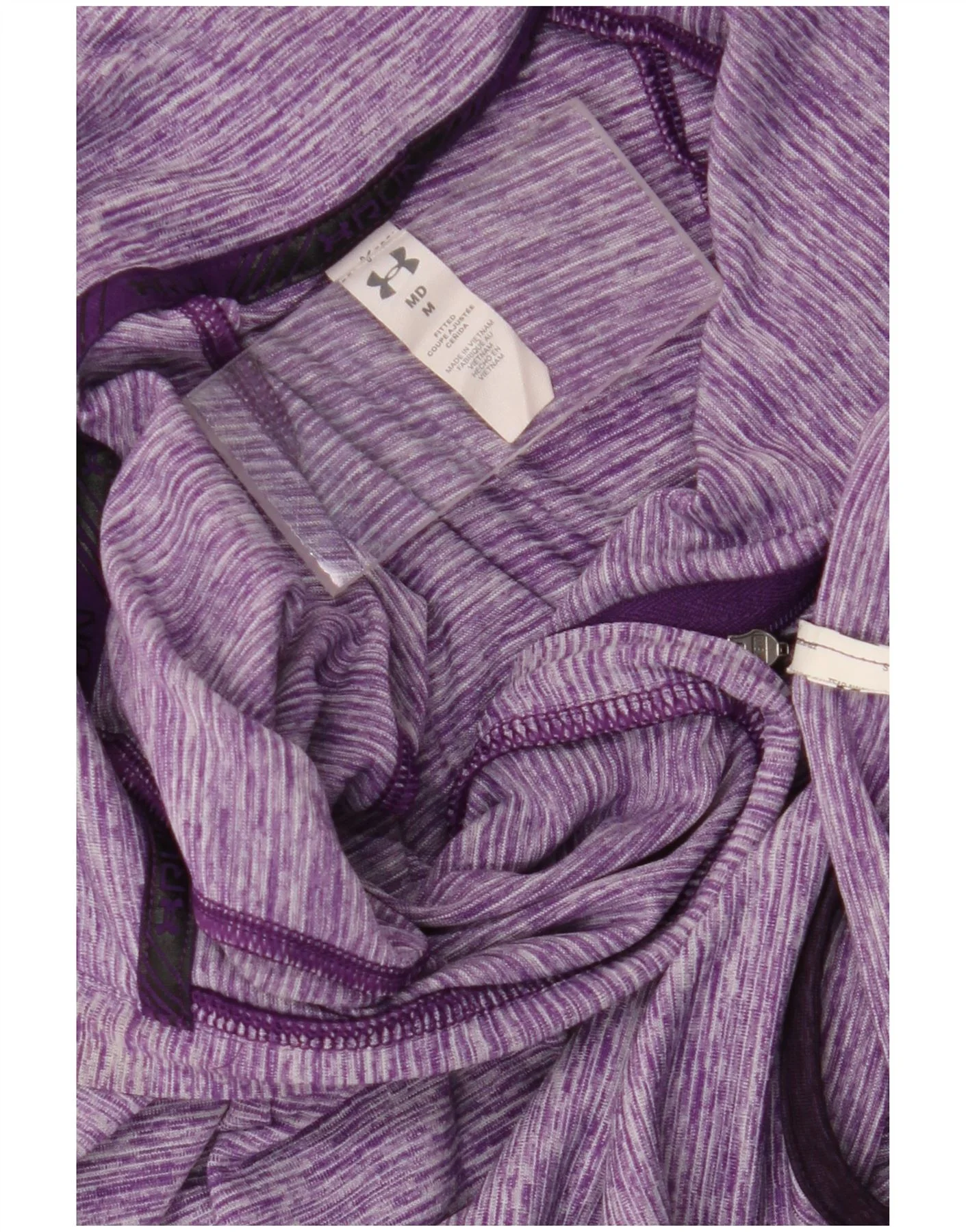 Under Armour Womens Pullover Tracksuit Top UK 12 Medium Purple Flecked - Image 3
