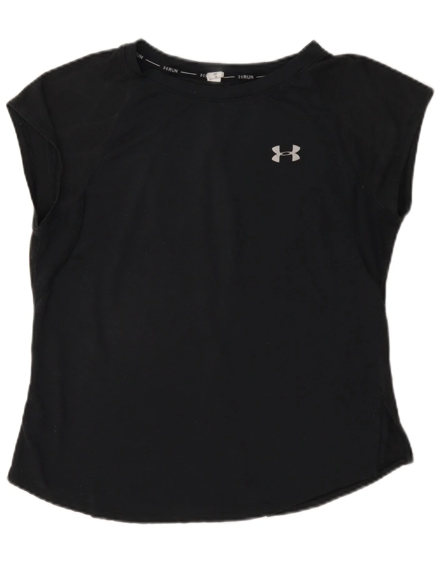 Under Armour Womens T-Shirt Top UK 14 Medium Grey Geometric Polyester