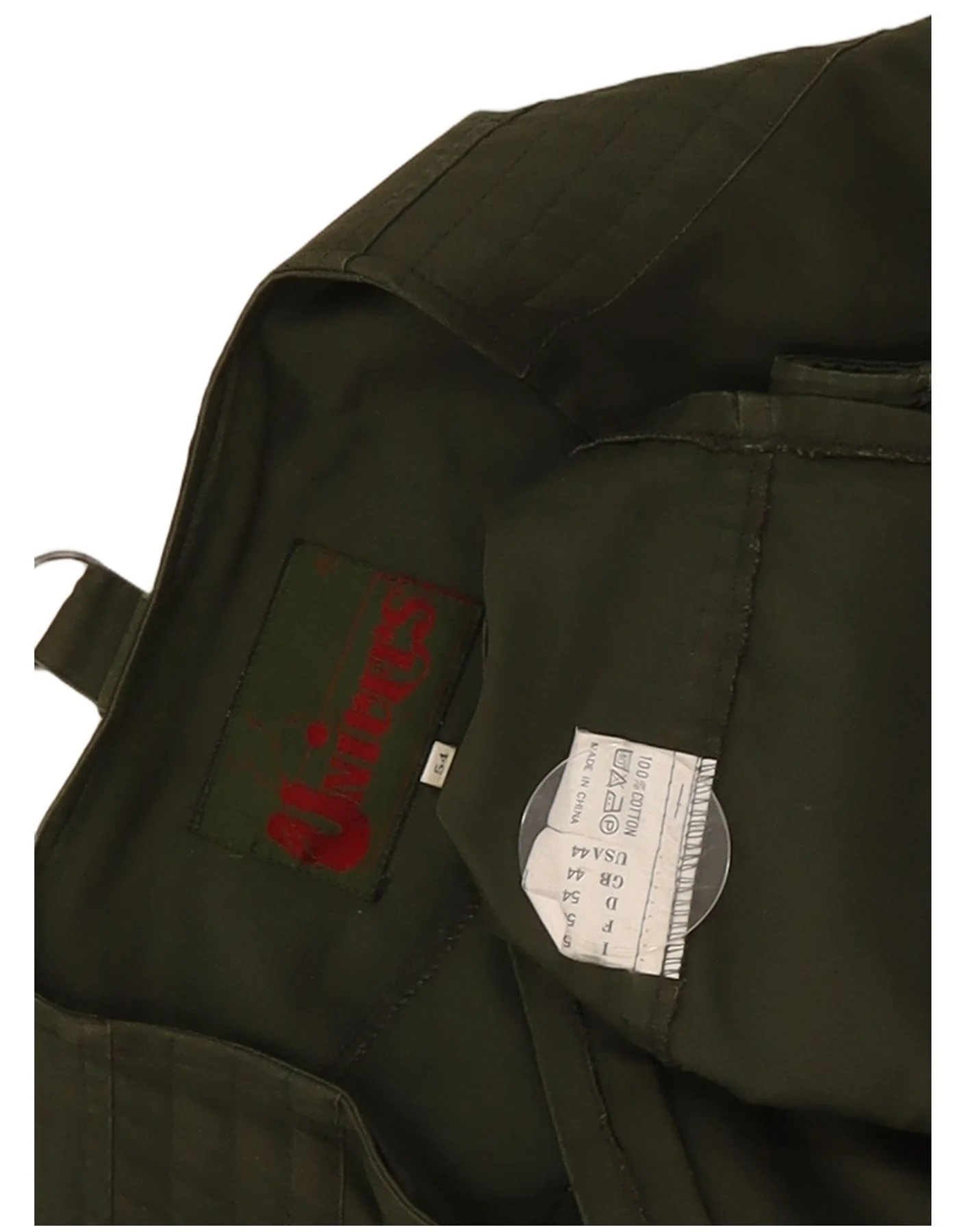 Univers Mens Utility Gilet UK 44 2XL Khaki Cotton - Image 3
