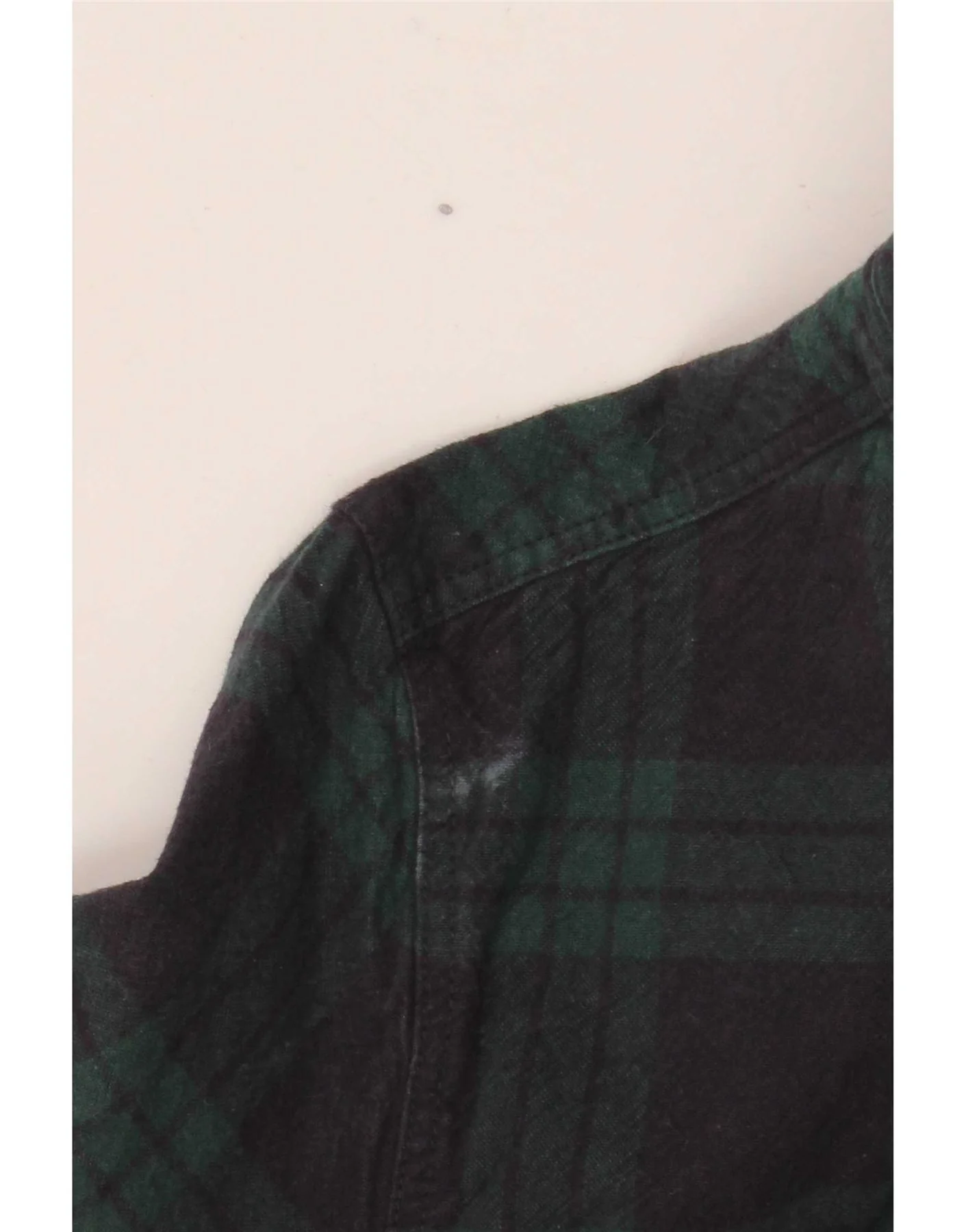 Urban Outfitters Mens Flannel Shirt Small Green Plaid Cotton - Image 3