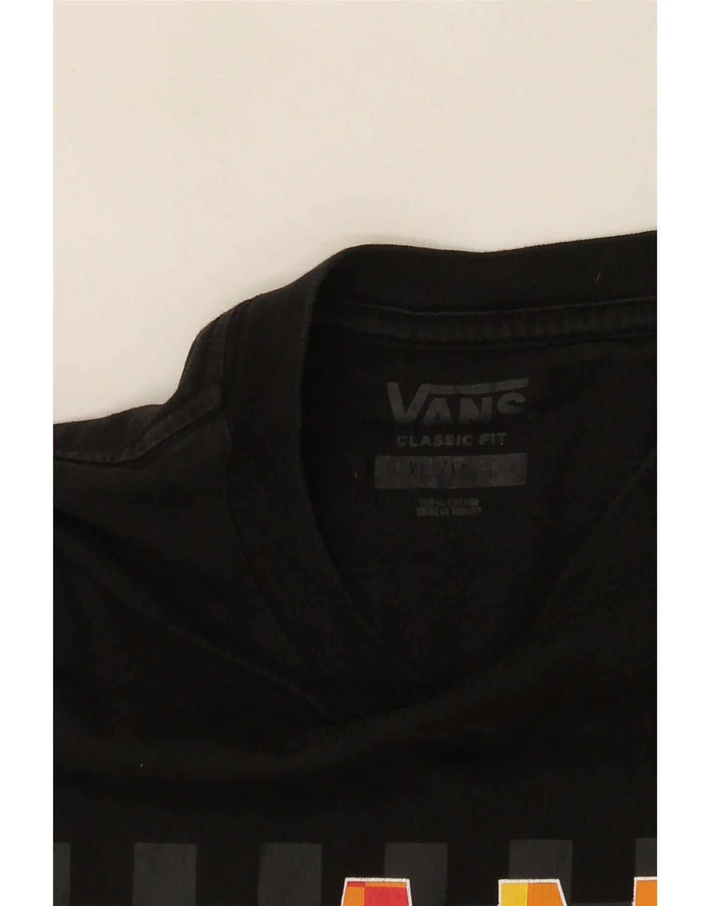 Vans Boys Classic Fit Graphic T-Shirt Top 14-15 Years XL Black Cotton - Image 3