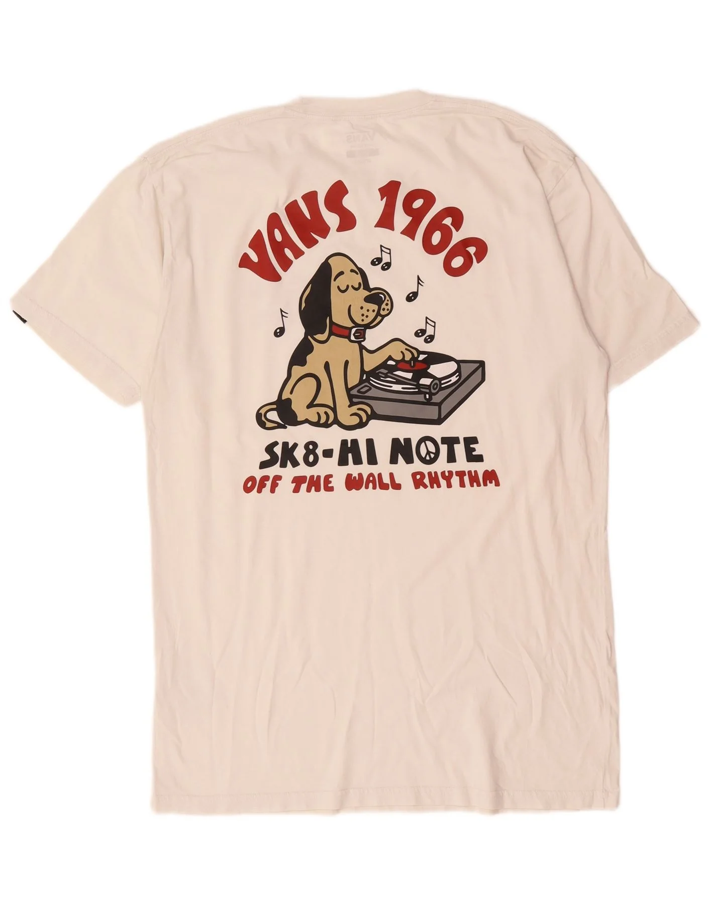 Vans Mens Classic Fit Graphic T-Shirt Top Large White Cotton - Image 2