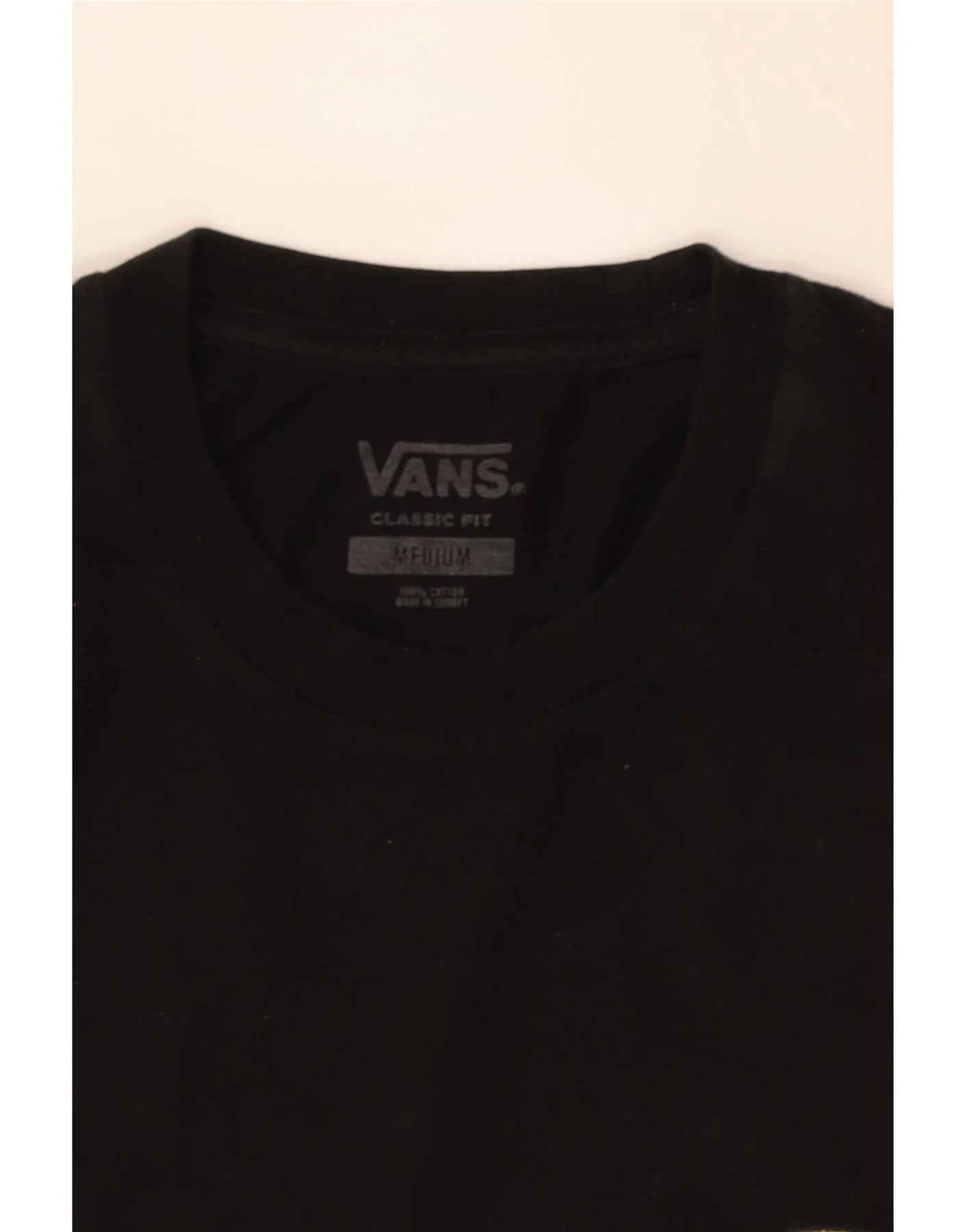 Vans Mens Classic Fit Graphic T-Shirt Top Medium Black Cotton - Image 3