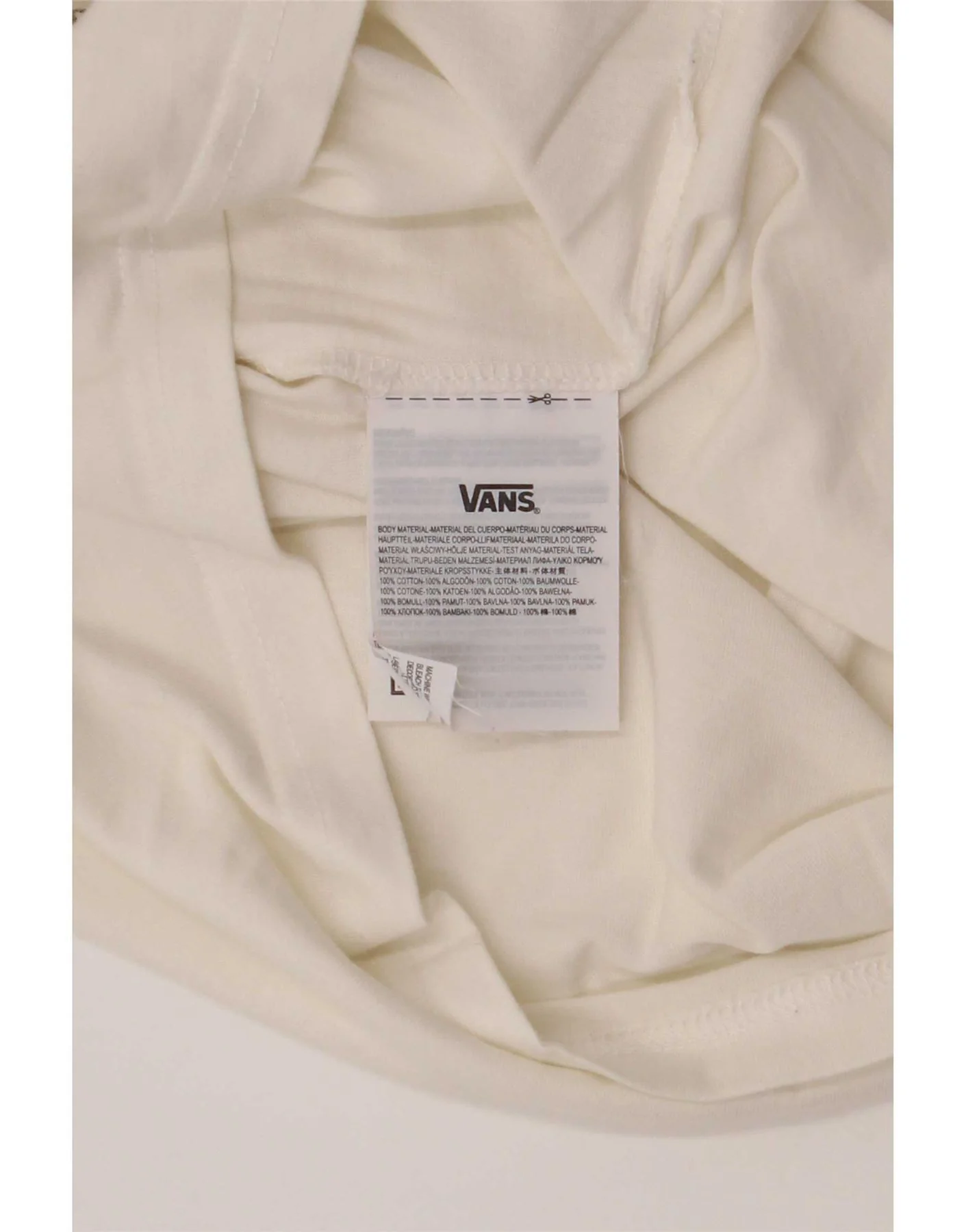 Vans Mens Classic Fit Graphic T-Shirt Top Medium White Cotton - Image 3