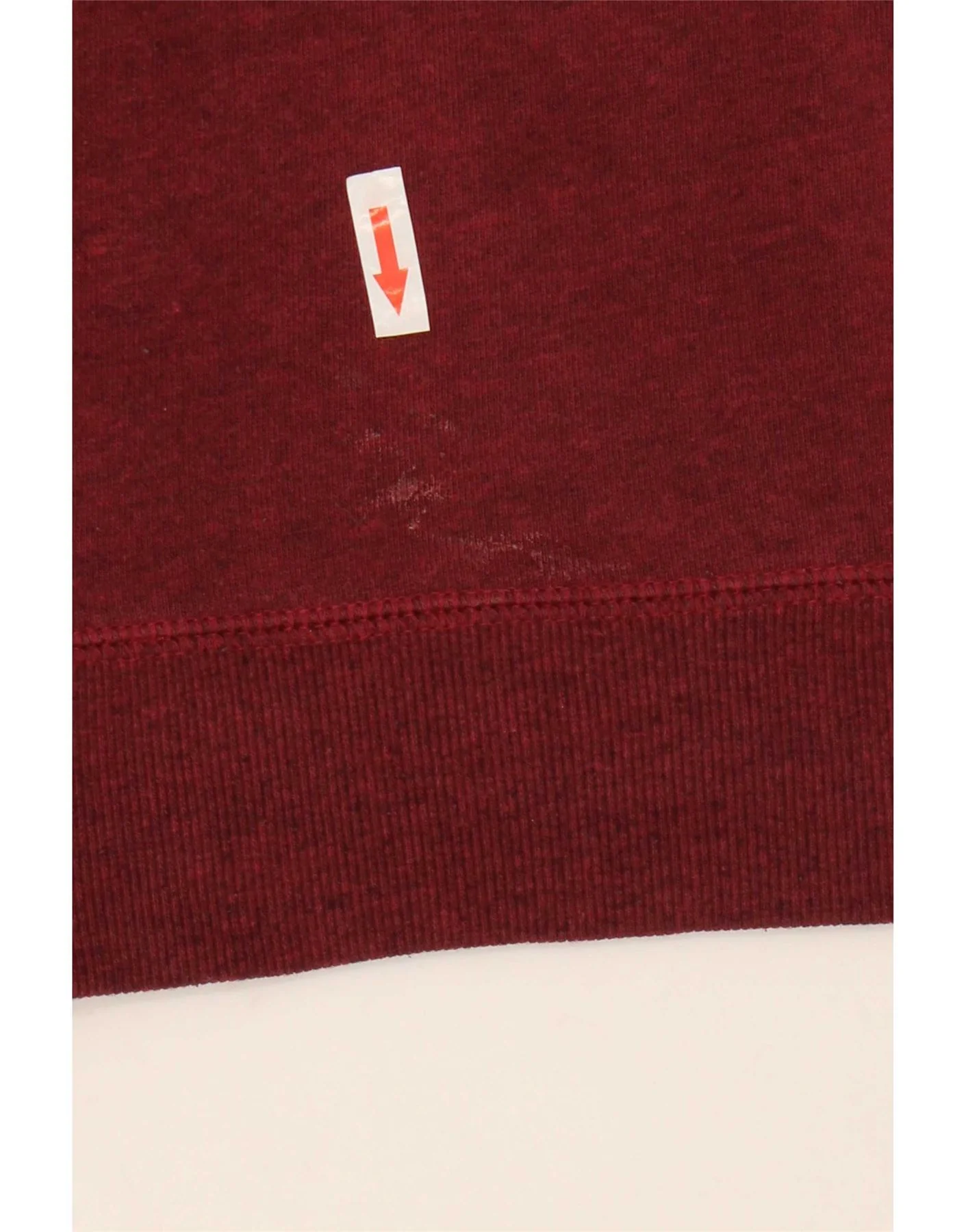 Vans Mens Graphic Zip Hoodie Sweater Medium Burgundy Cotton - Image 3