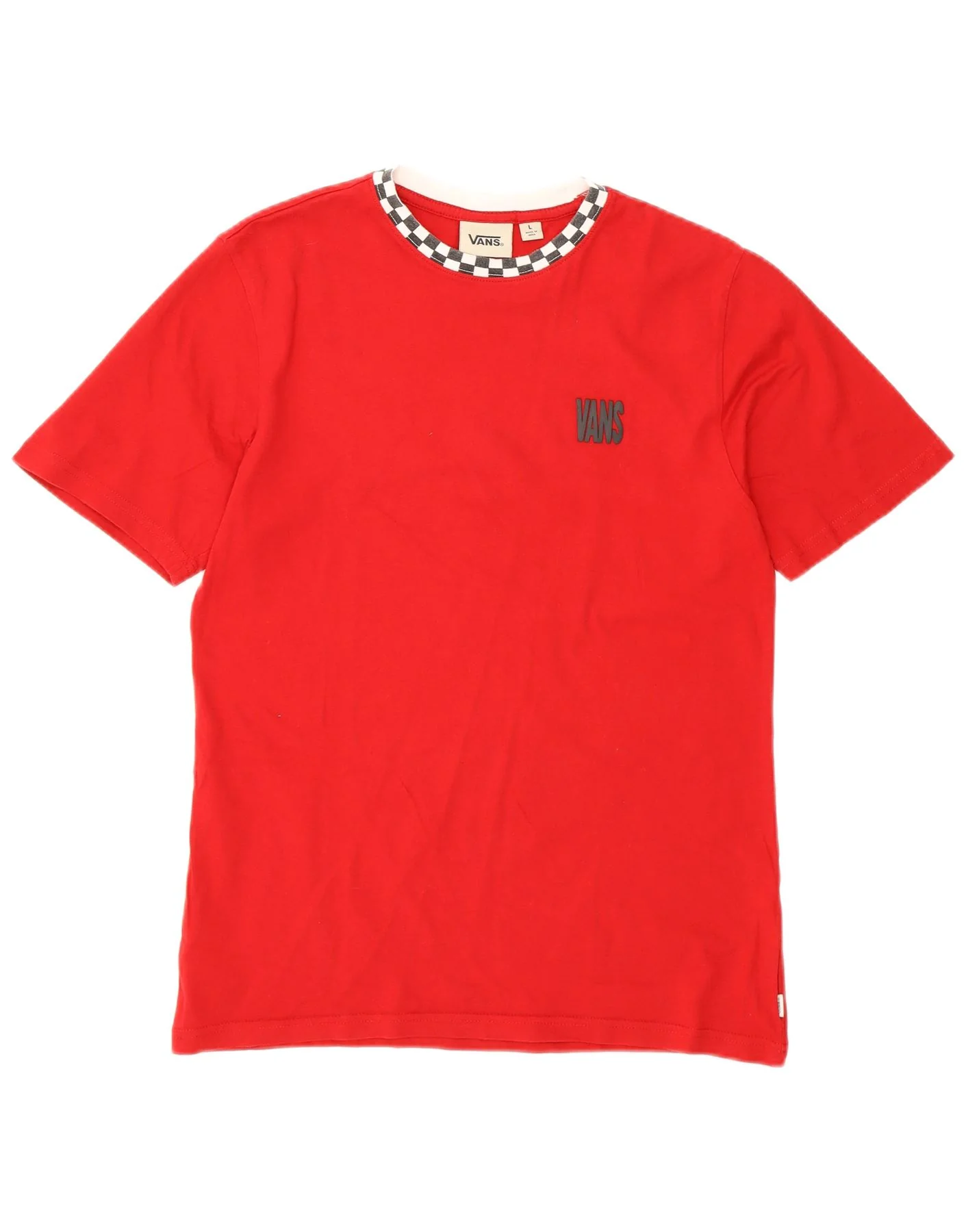 Vans Womens T-Shirt Top UK 14 Large Red