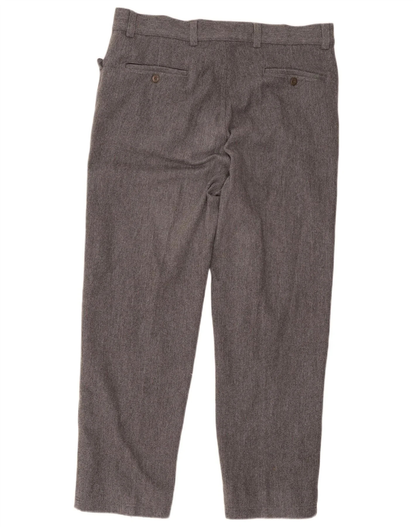 Versace Mens Straight Suit Trousers IT 52 XL W38 L29 Grey Wool - Image 2