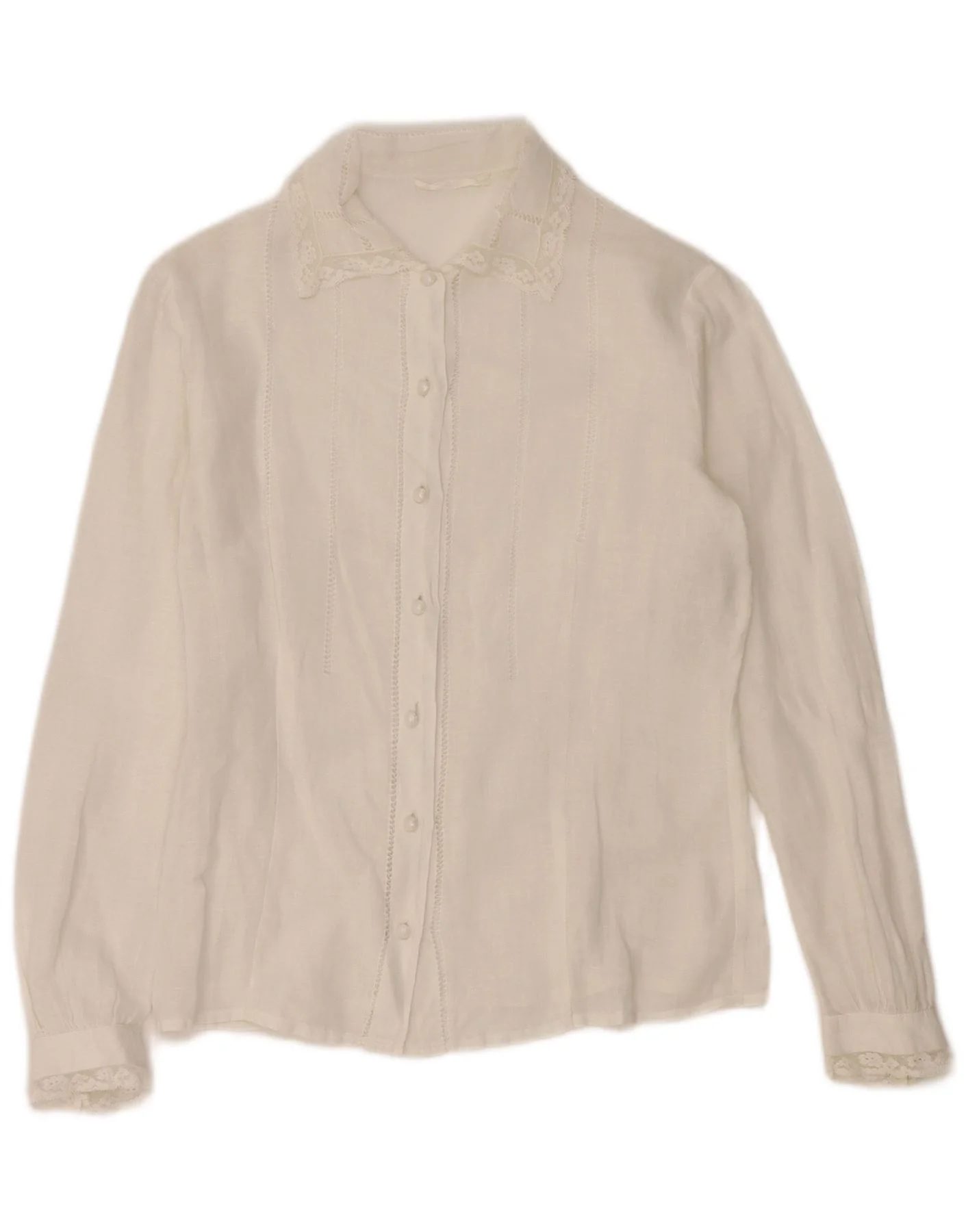 Vintage Girls Shirt Blouse 13-14 Years White
