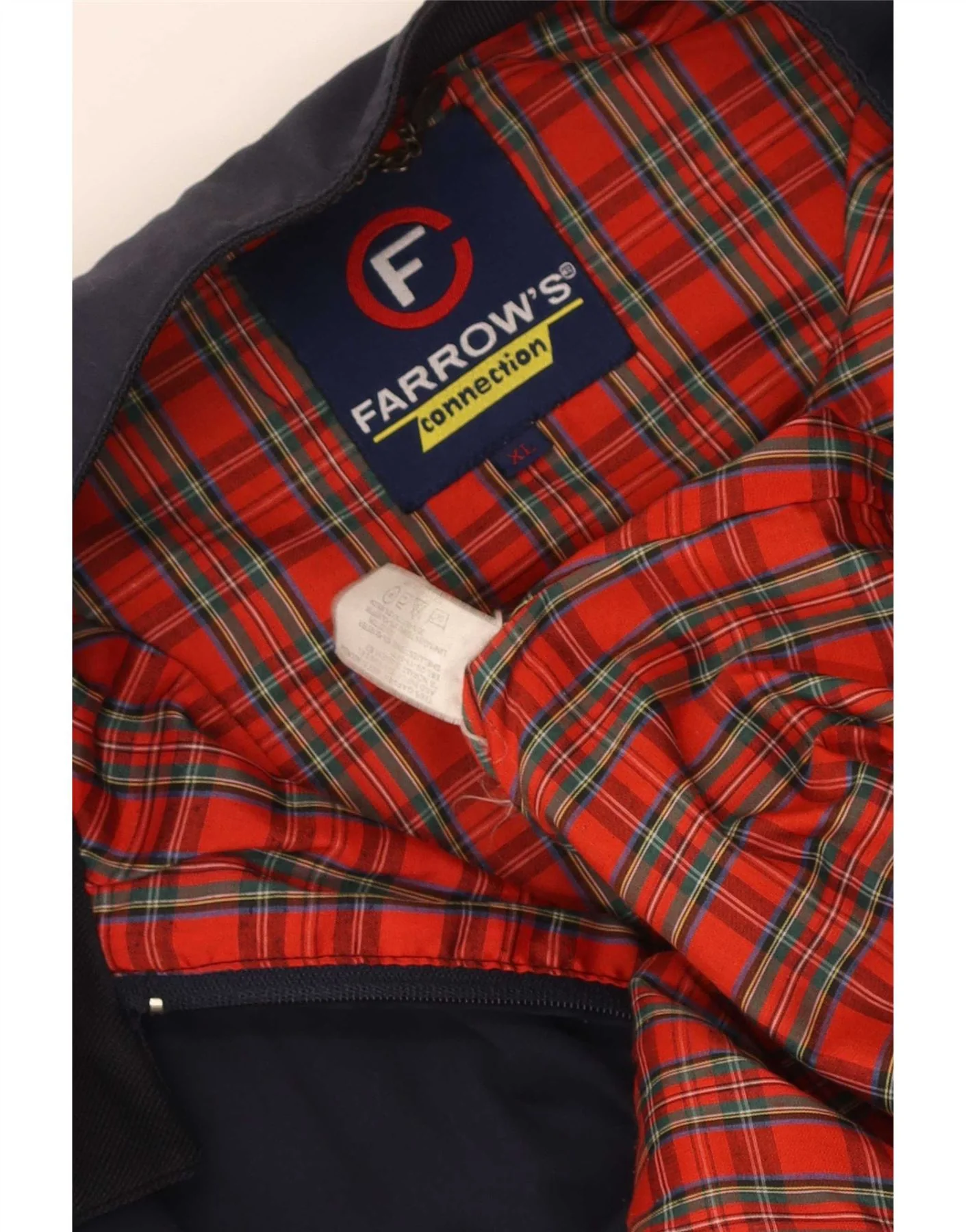 Vintage Mens Bomber Jacket UK 42 XL Navy Blue Polyester - Image 3