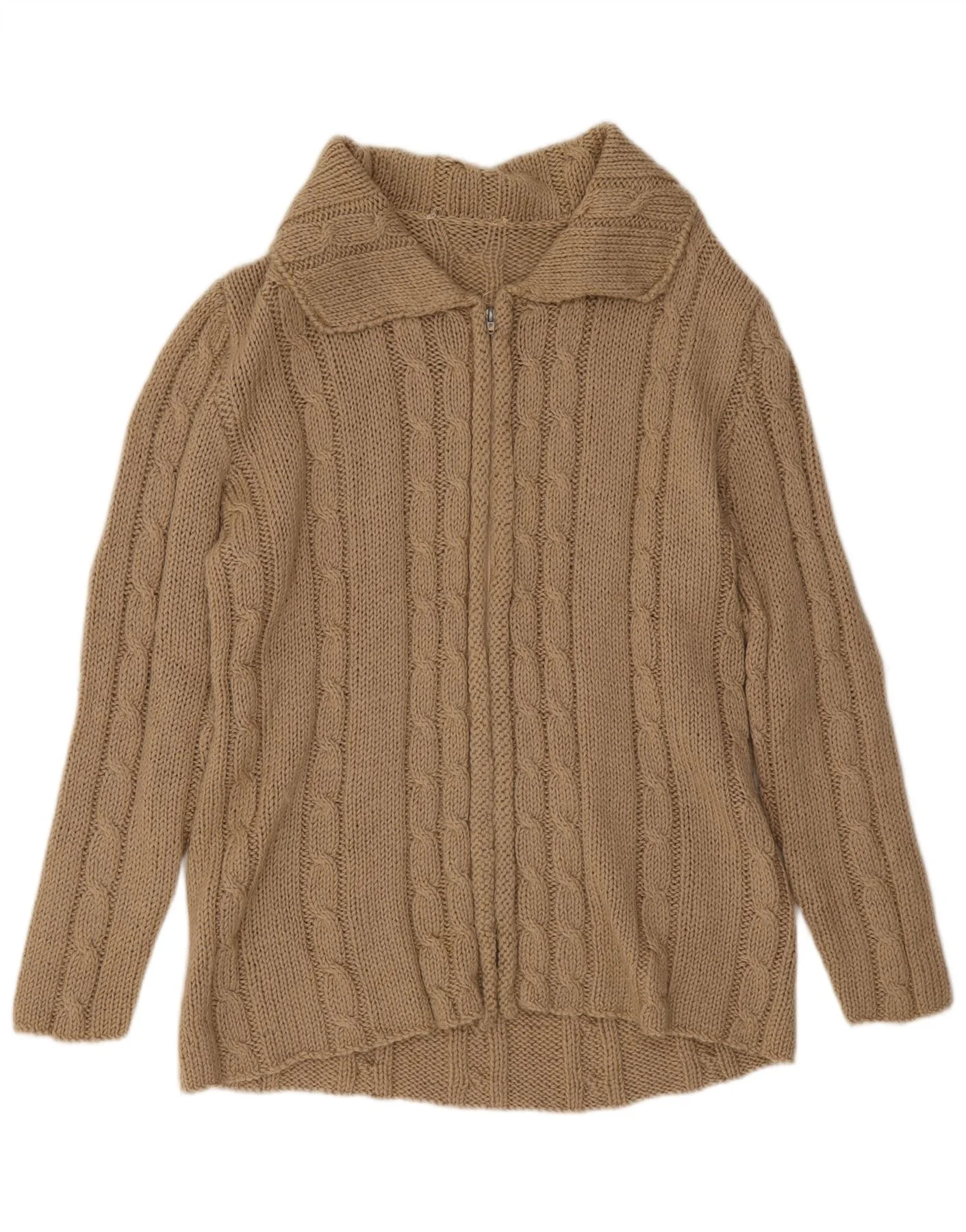Vintage Mens Cardigan Sweater Large Beige