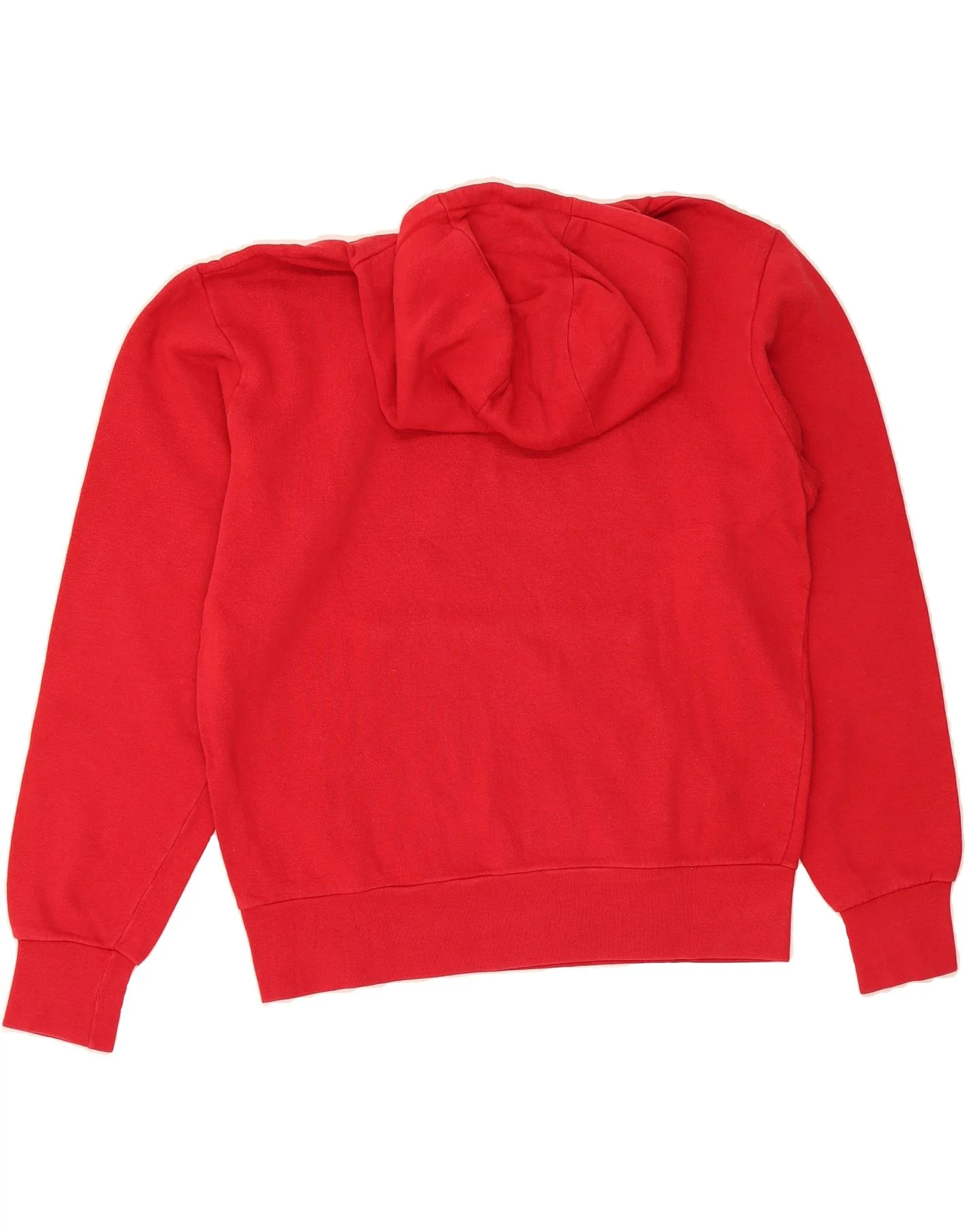 VINTAGE Mens Graphic Hoodie Jumper Large Red Cotton - Image 2