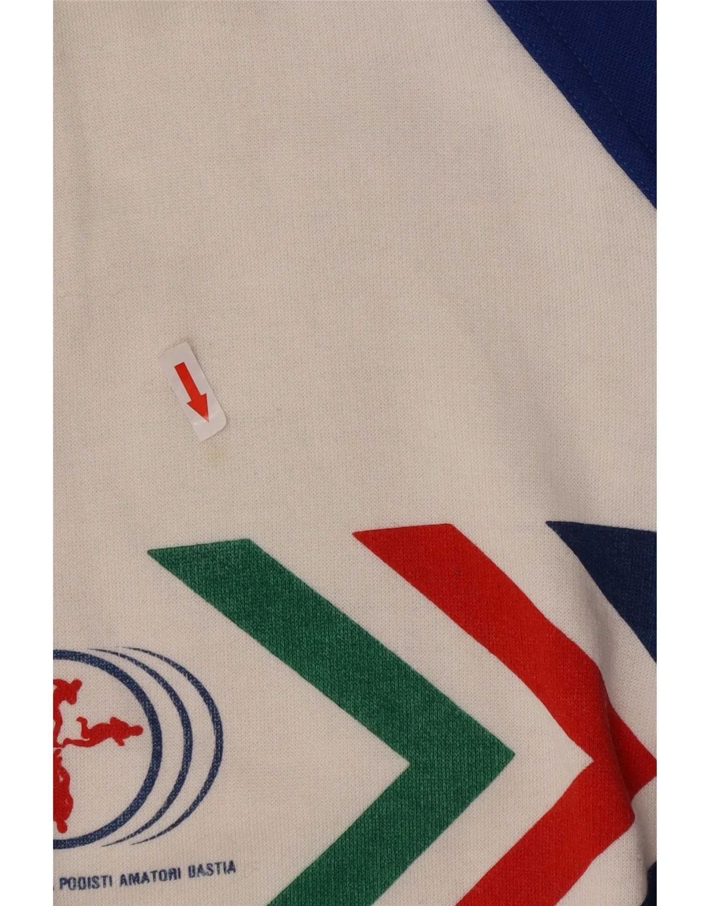 Vintage Mens Graphic Sweatshirt Jumper XL White Colourblock - Image 3