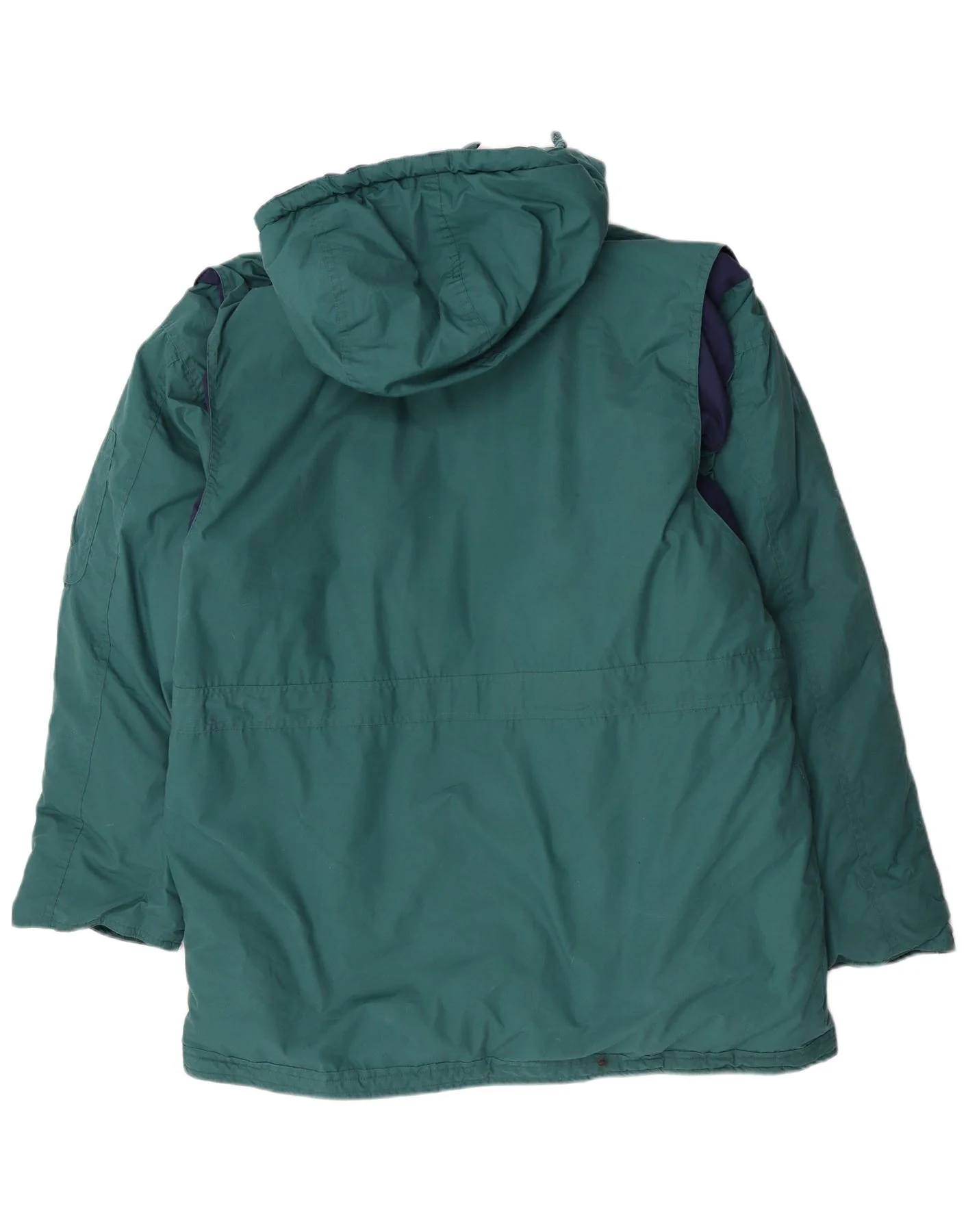Vintage Mens Hooded Parka Jacket UK 40 Large Green Polyester - Image 2