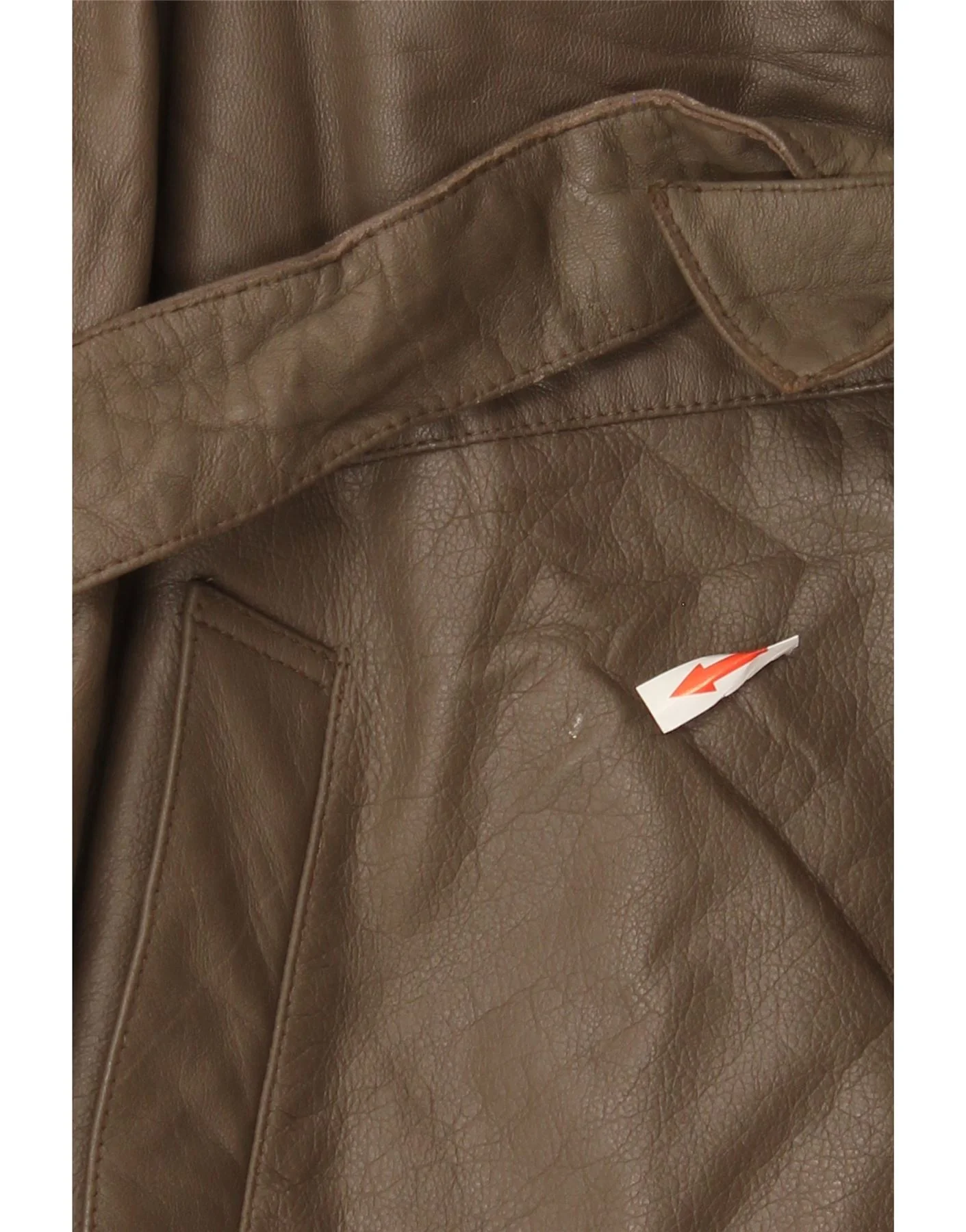 Vintage Mens Leather Jacket IT 56 3XL Brown - Image 3