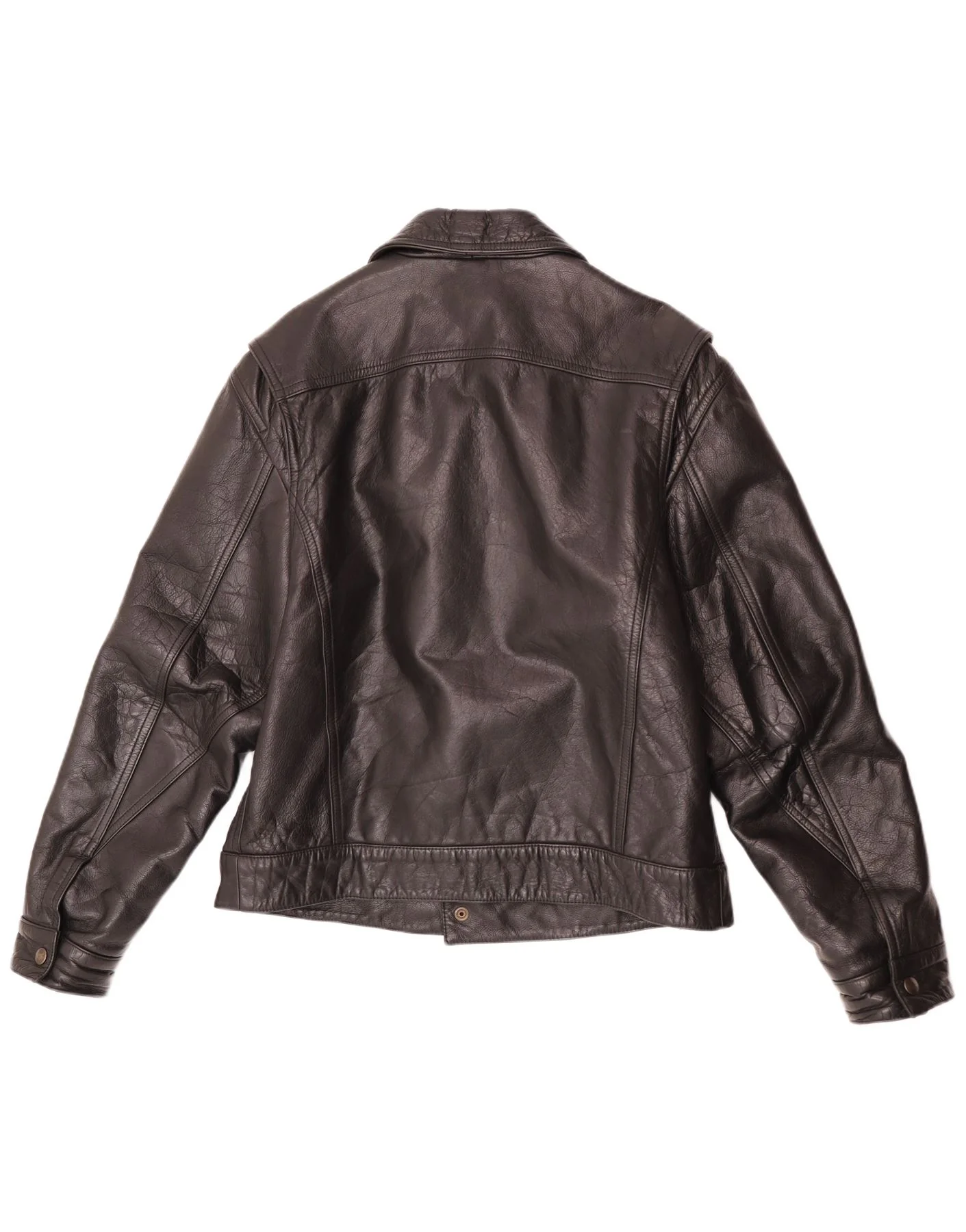 Vintage Mens Leather Jacket UK 40 Large Black - Image 2