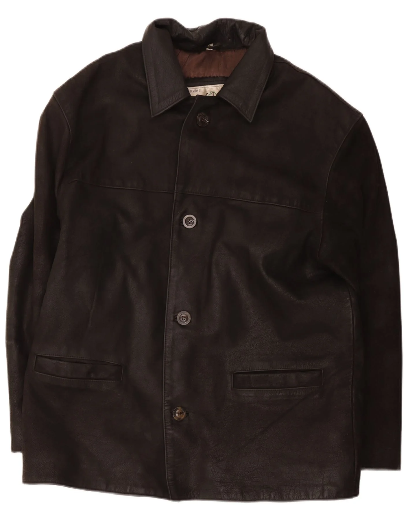 Vintage Mens Leather Jacket UK 40 Large Brown