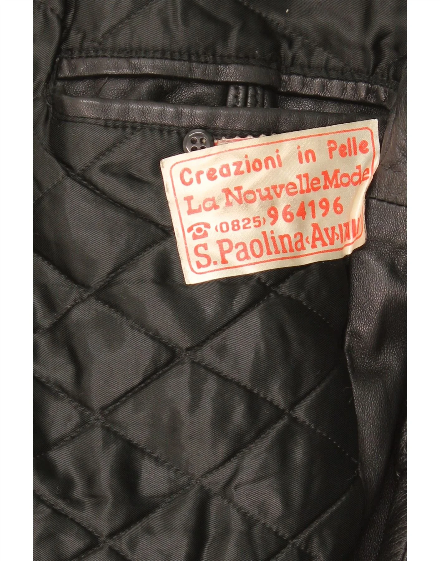 VINTAGE Mens Leather Jacket UK 44 2XL Black Leather - Image 5