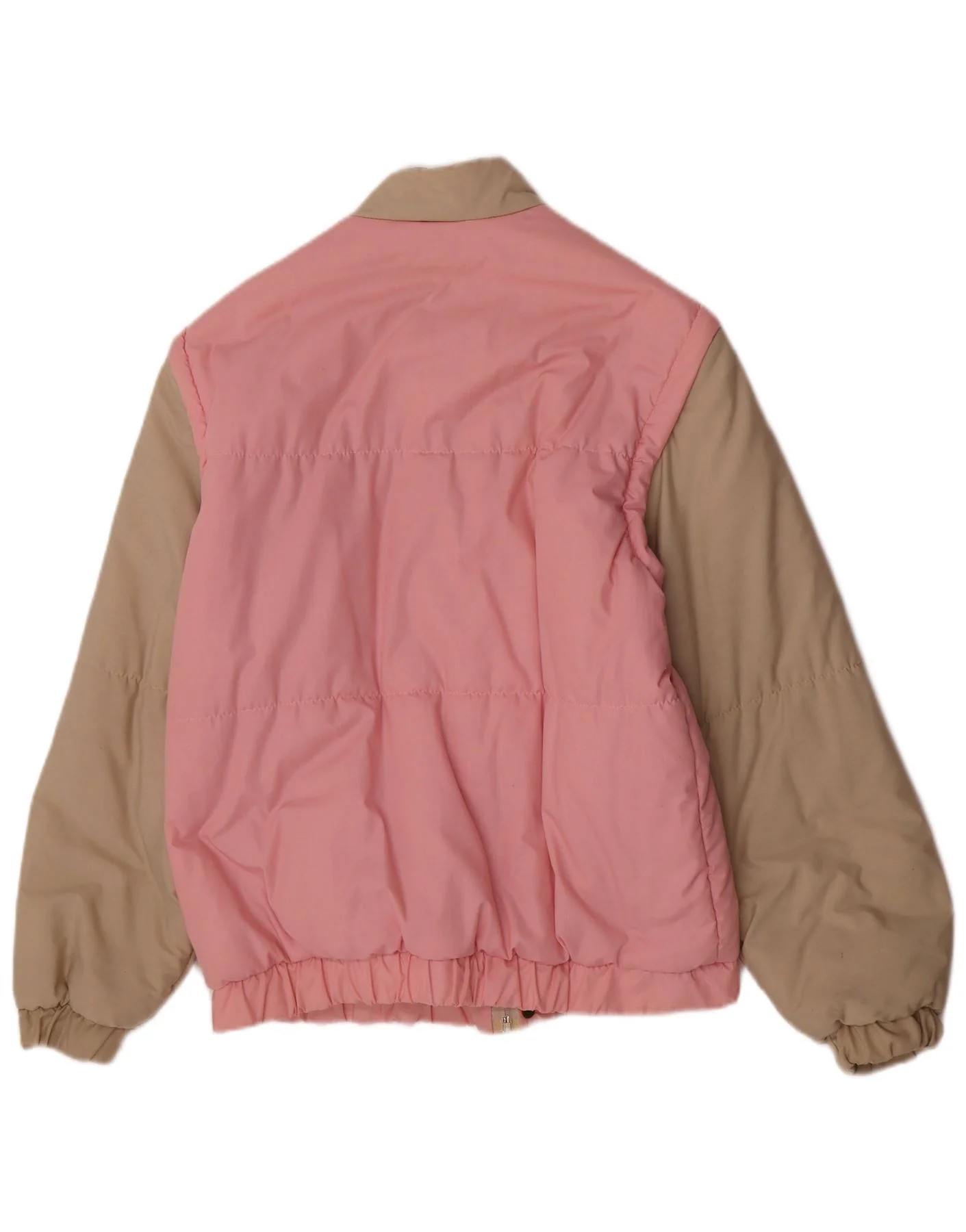 Vintage Mens Padded Jacket IT 48 Medium Pink Colourblock Cotton - Image 2