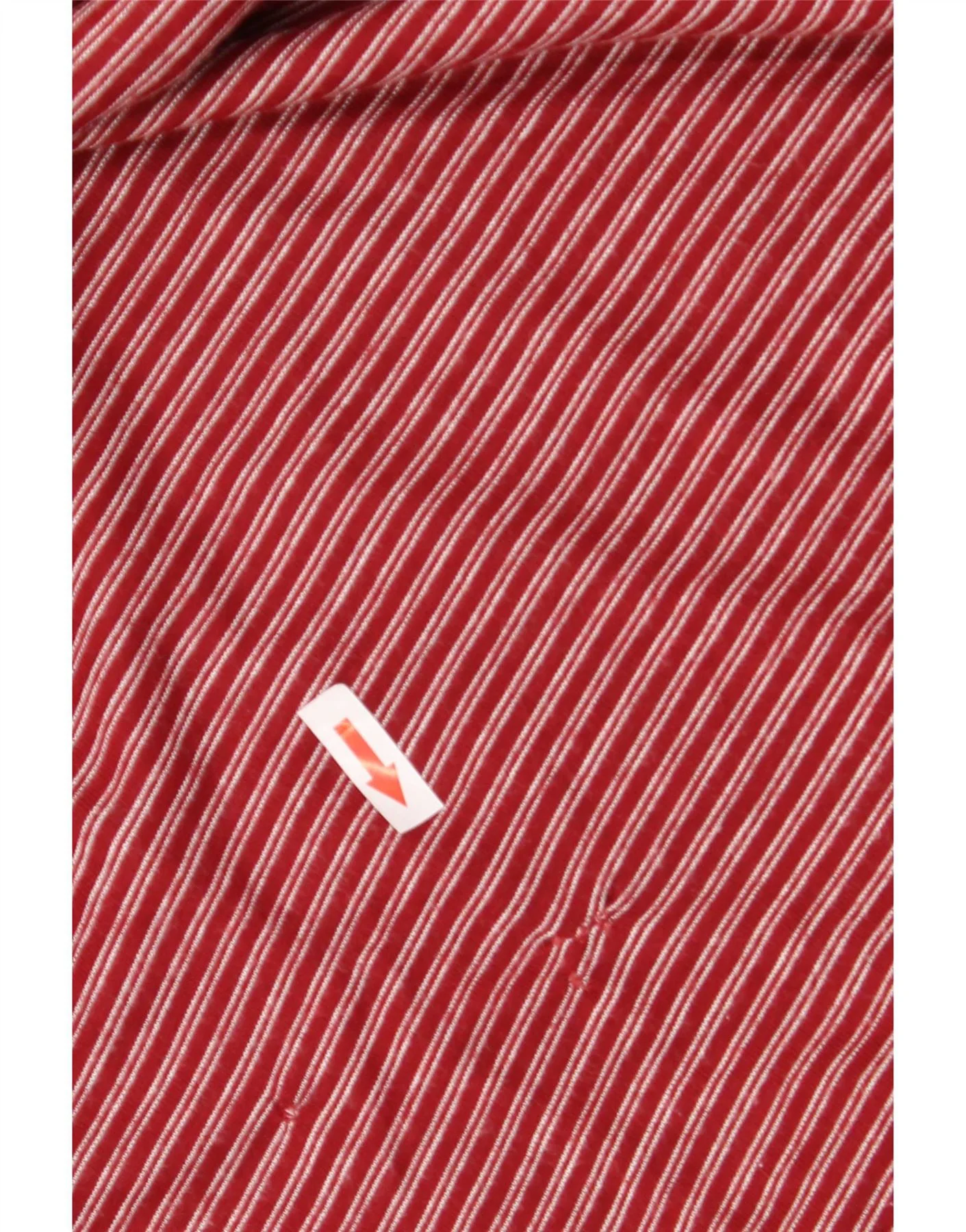 Vintage Mens Polo Shirt XL Burgundy Striped - Image 3