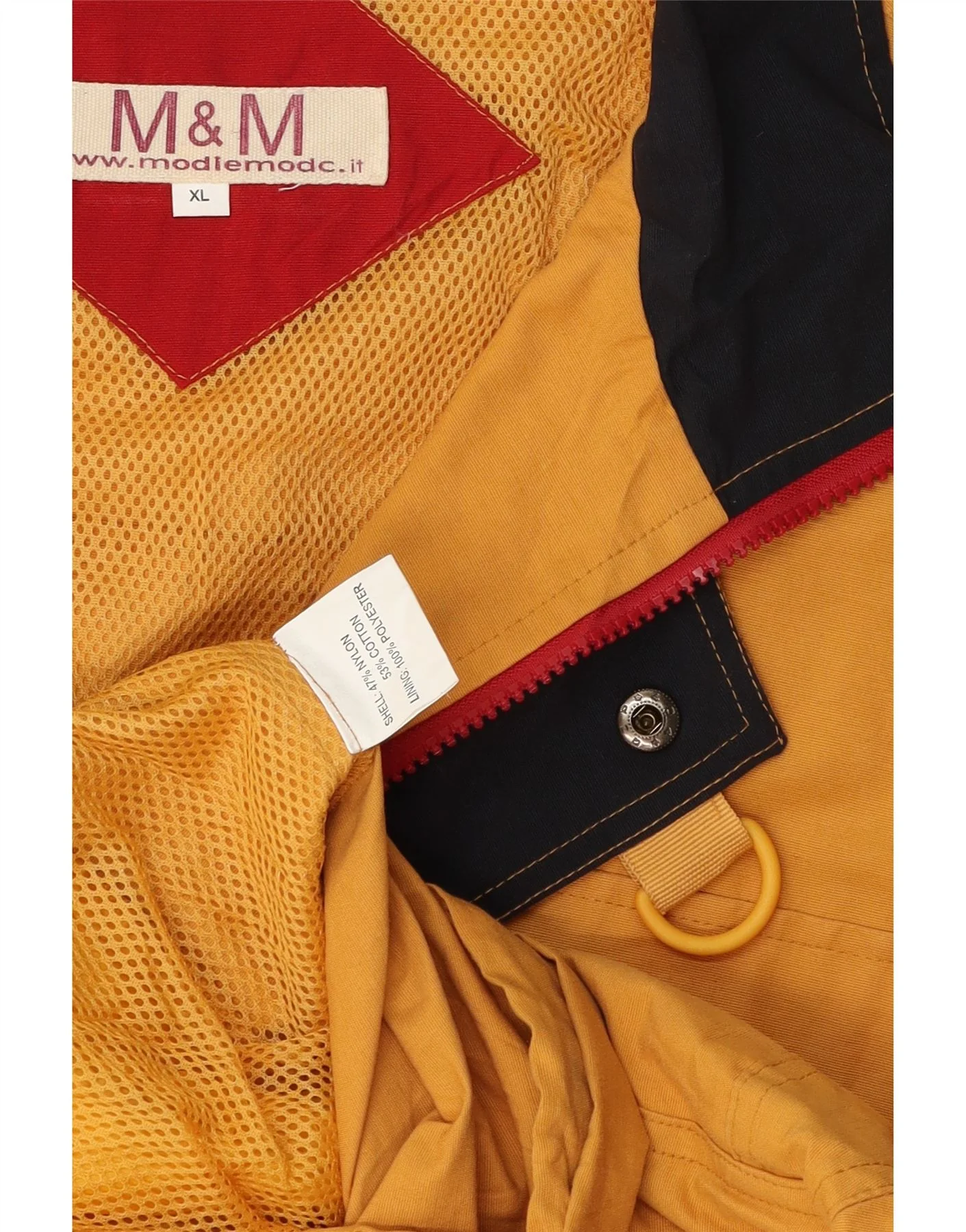 Vintage Mens Rain Jacket UK 42 XL Yellow Nylon - Image 3